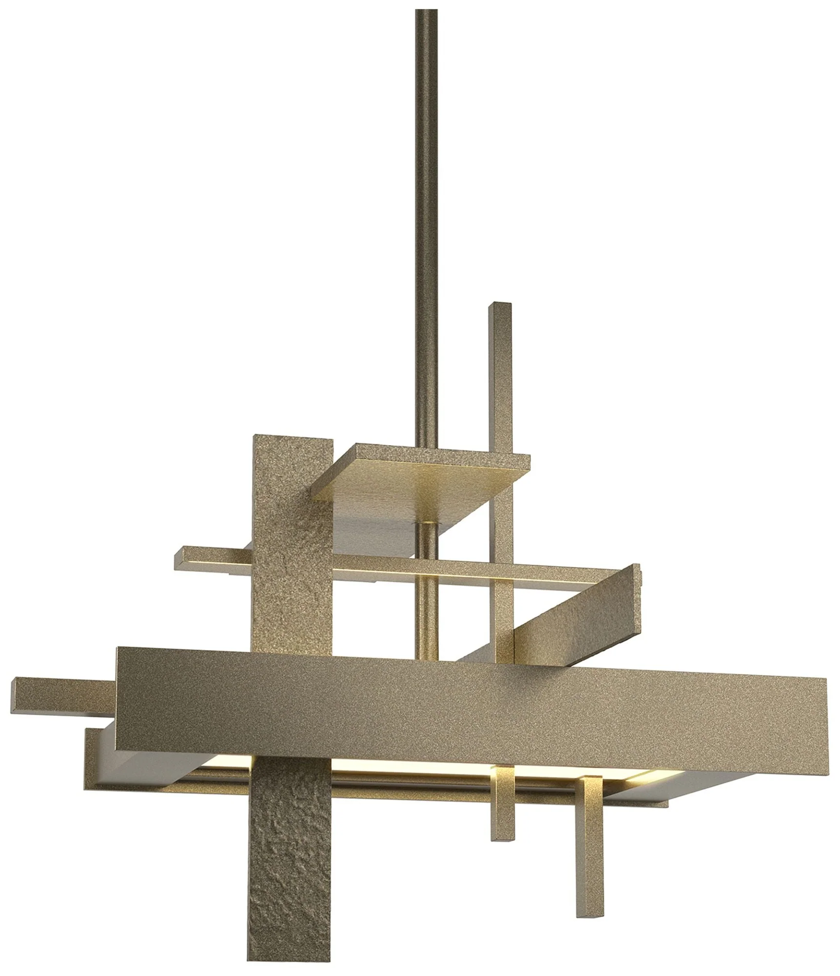 Planar Small LED Pendant - Soft Gold Finish - Standard Height - Image 1