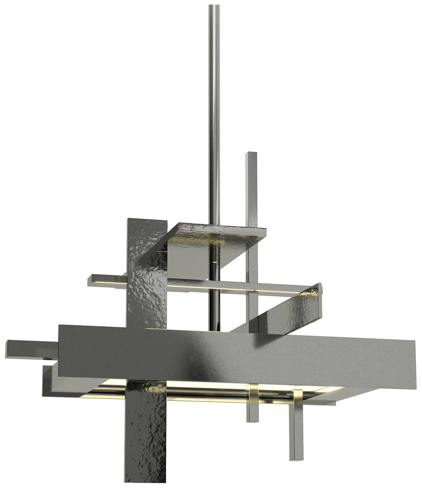Planar Small LED Pendant - Sterling Finish - Standard Overall Height - Image 1