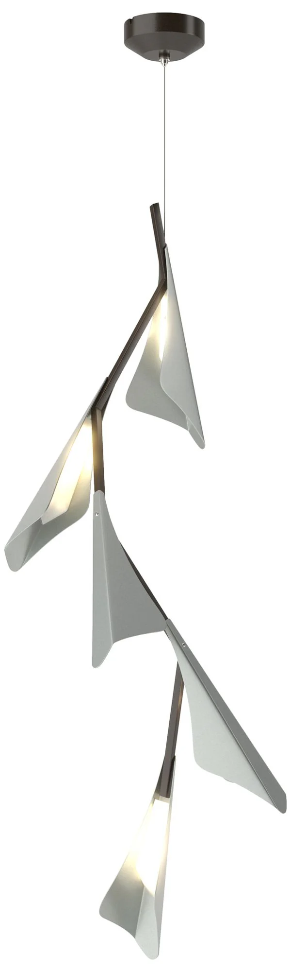 Plume 15"W 5-Light  and Oil Rubbed Bronze Standard LED Pendant - Image 1