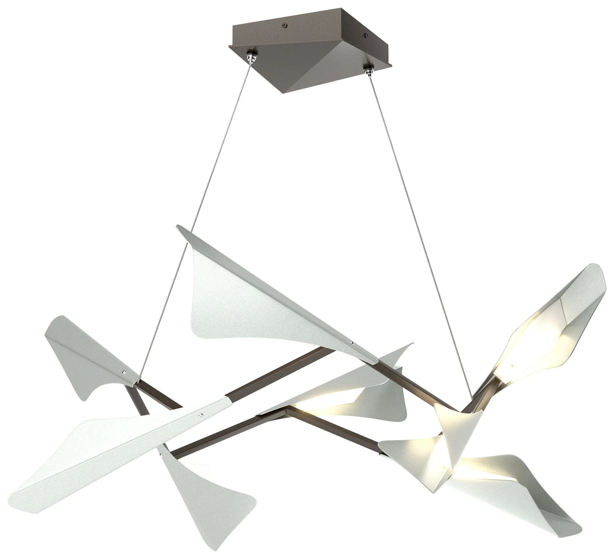 Plume 37.6"W 8-Light  and Oil Rubbed Bronze Standard LED Pendant - Image 1