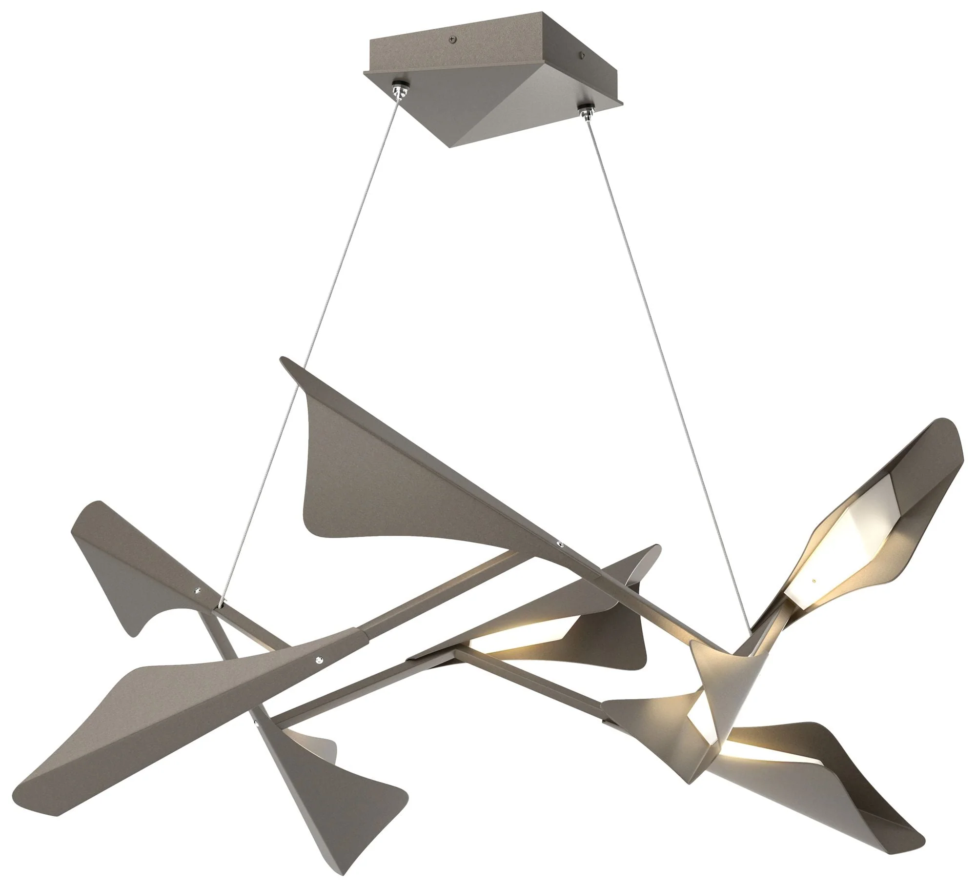 Plume 37.6"W 8-Light Dark Smoke and Dark Smoke Standard LED Pendant - Image 1