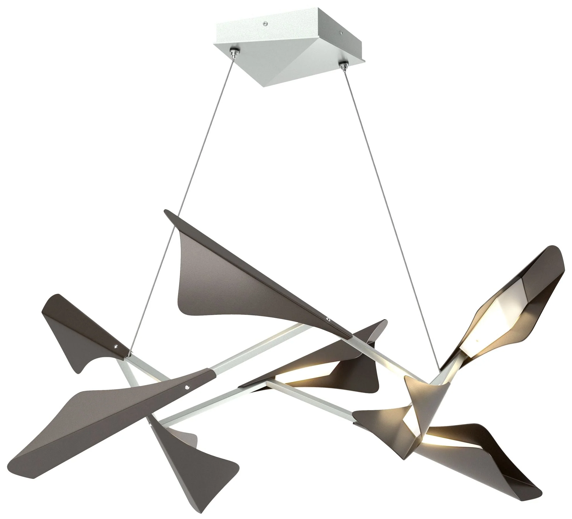 Plume 37.6"W 8-Light Oil Rubbed Bronze and  Standard LED Pendant - Image 1