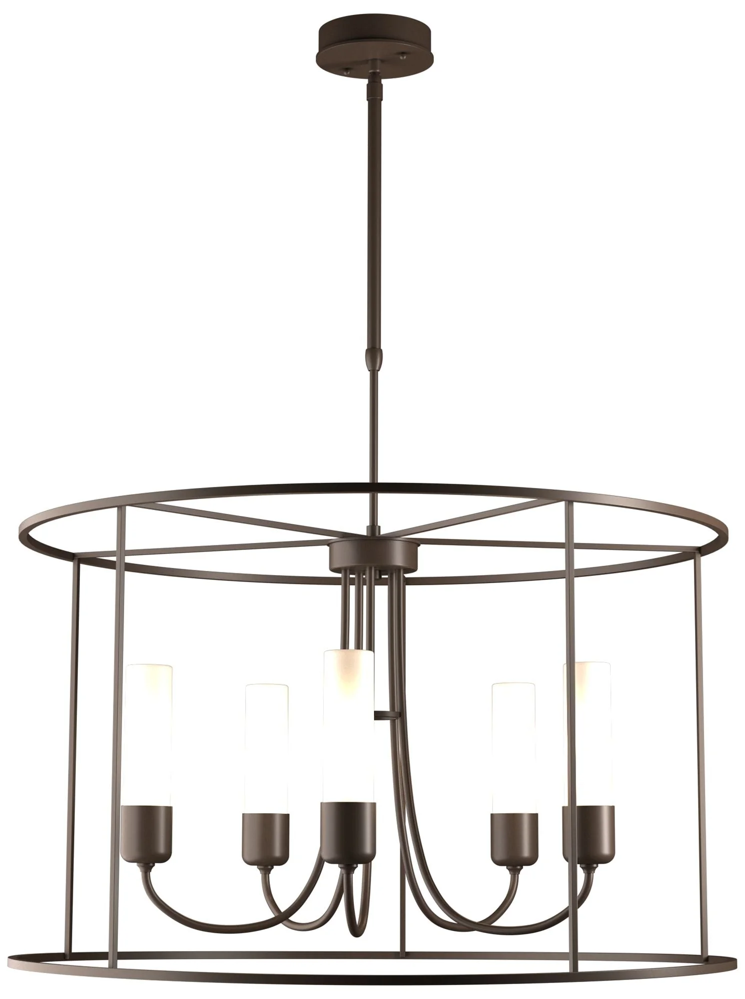Portico Drum Outdoor Pendant - Bronze Finish - Opal Glass - Standard - Image 1