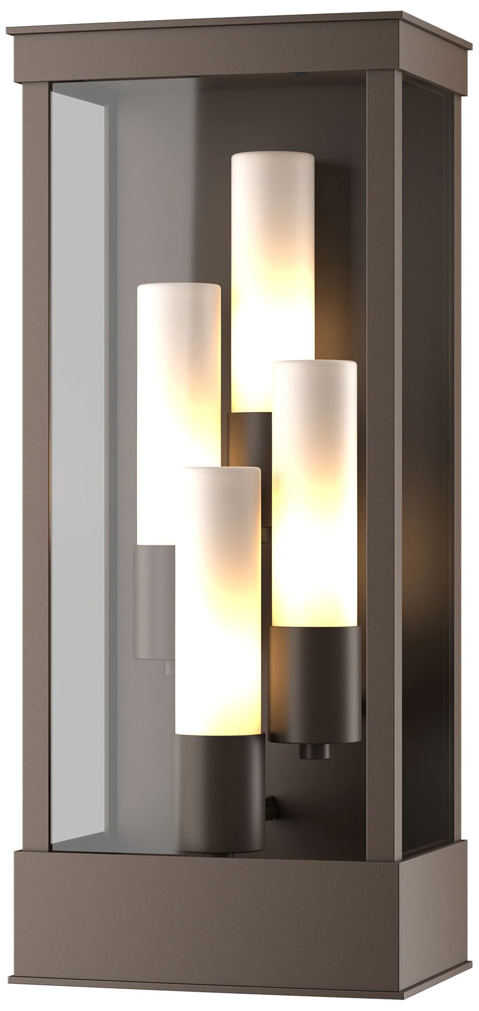Portico Large Outdoor Sconce - Bronze Finish - Opal Glass - Image 1