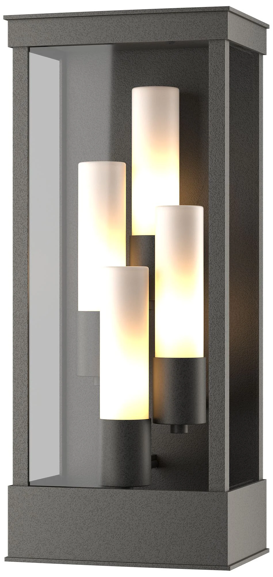 Portico Large Outdoor Sconce - Iron Finish - Opal Glass - Image 1