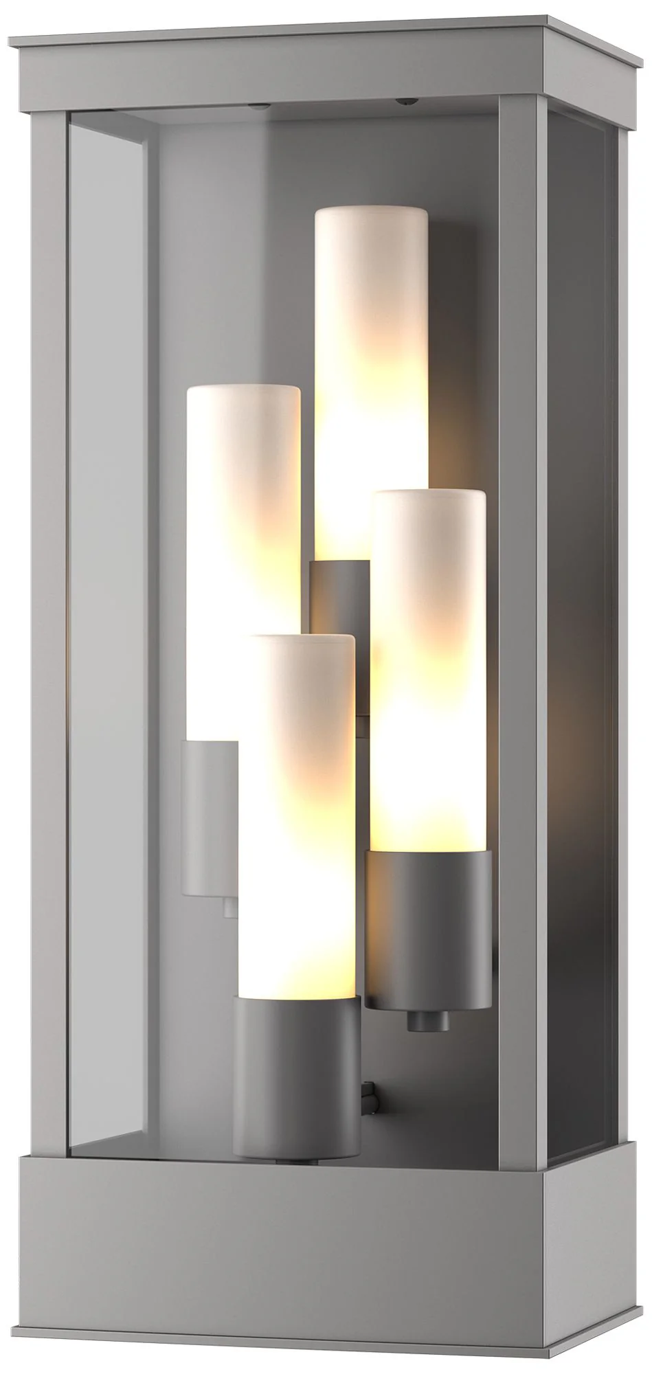 Portico Large Outdoor Sconce - Steel Finish - Opal Glass - Image 1
