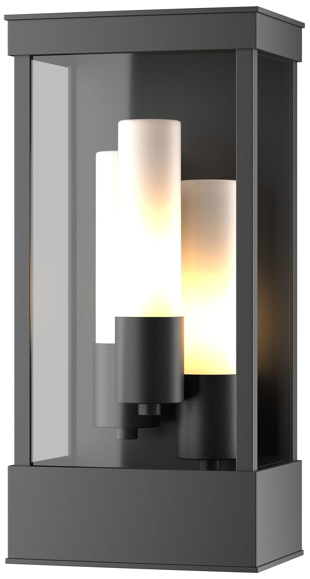 Portico Outdoor Sconce - Black Finish - Opal Glass - Image 1