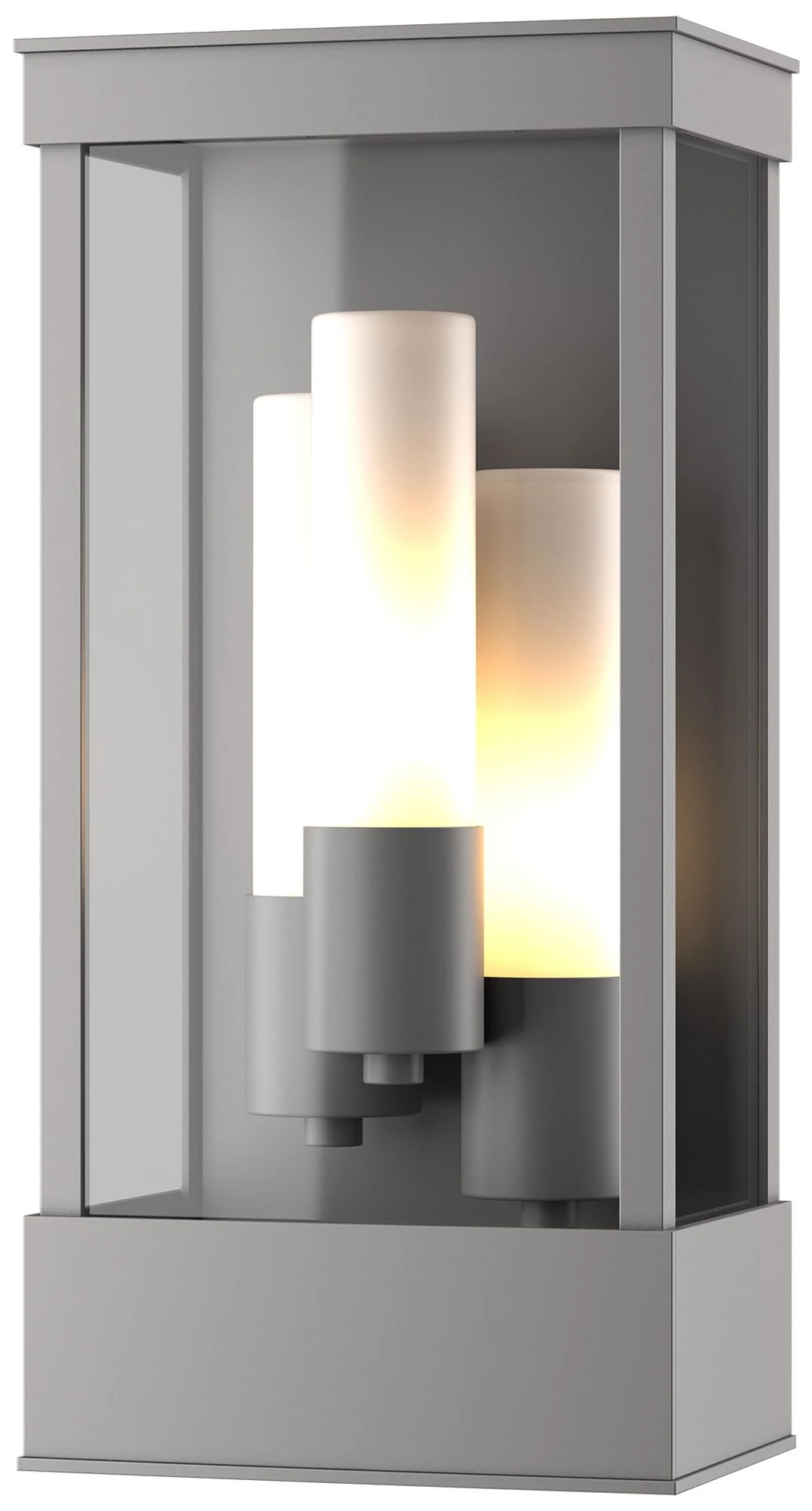 Portico Outdoor Sconce - Steel Finish - Opal Glass - Image 1