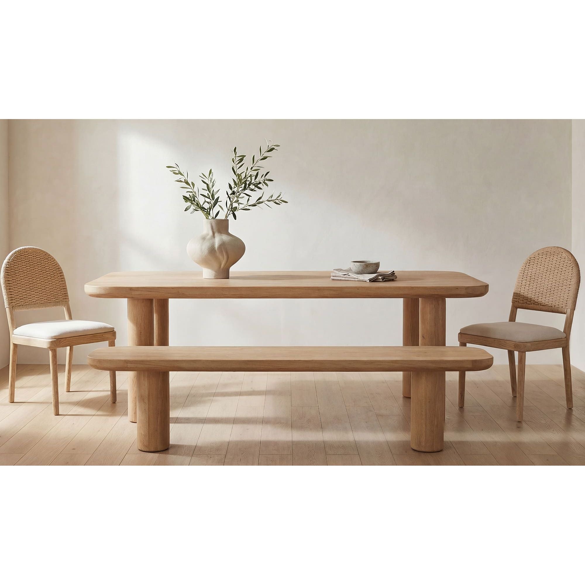 Moe's Home Anders Dining Bench Small Natural - Image 3