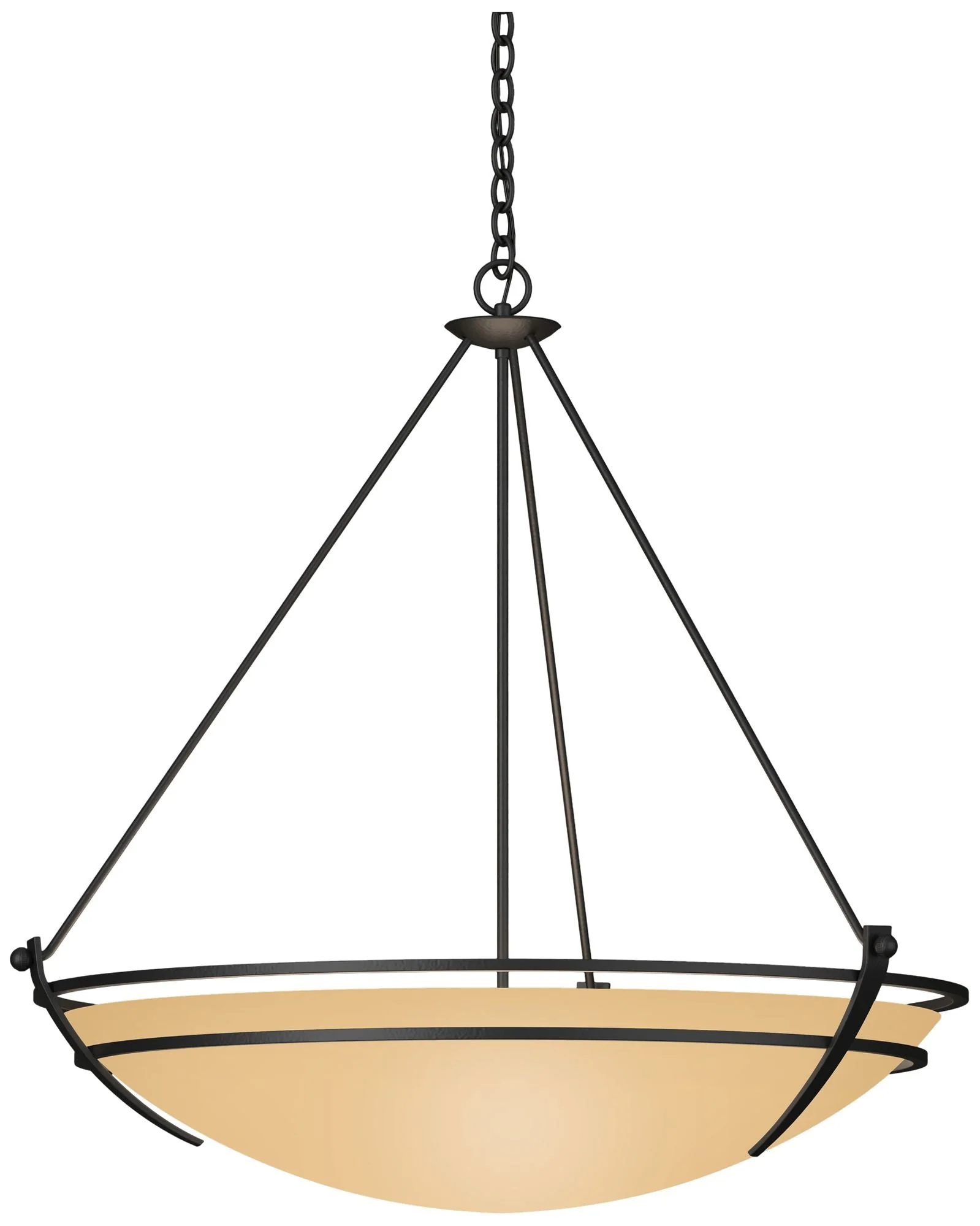Presidio Tryne 35.1" Wide Large Scale Black Pendant With Sand Glass Sh - Image 1