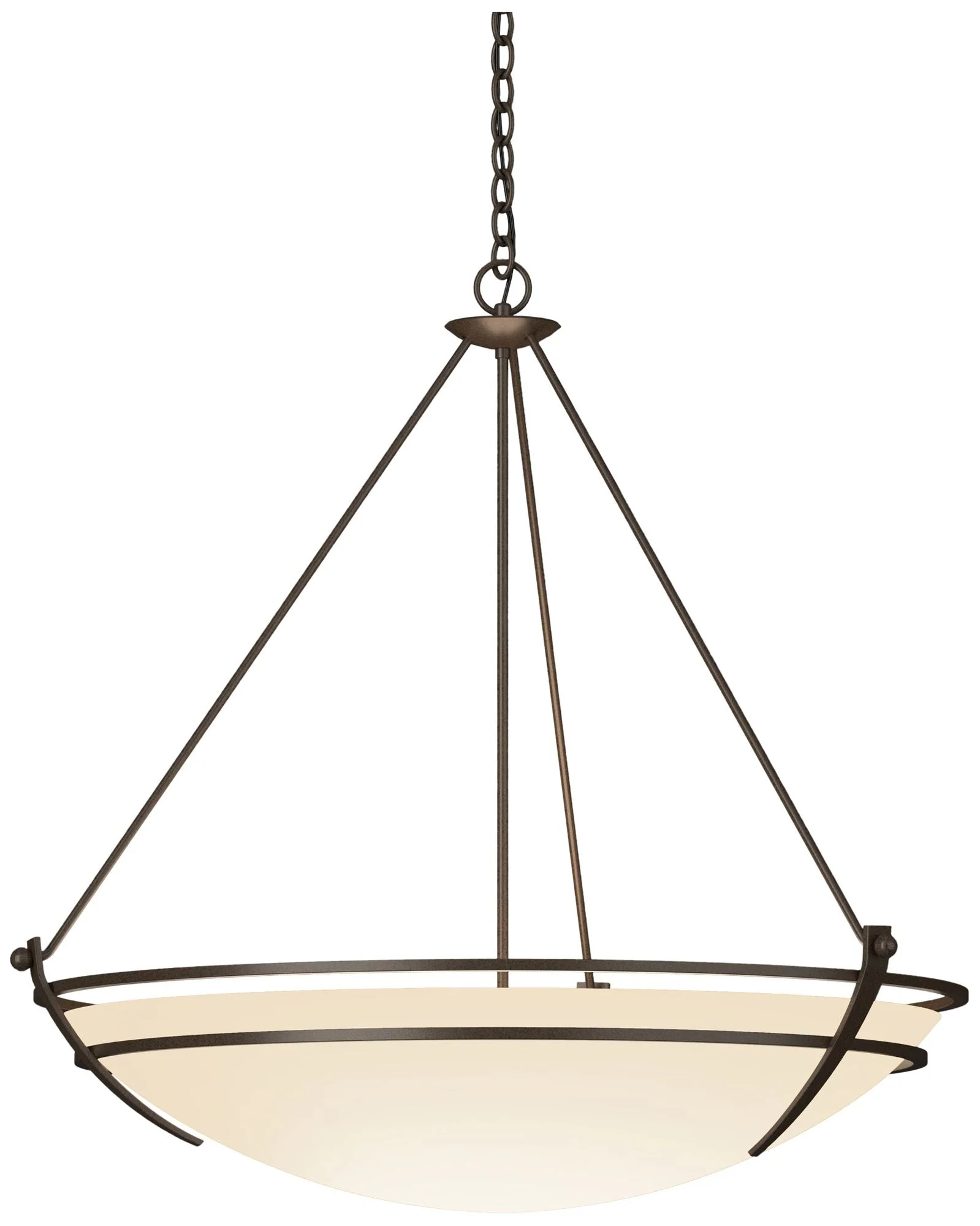 Presidio Tryne 35.1" Wide Large Scale Bronze Pendant With Opal Glass S - Image 1