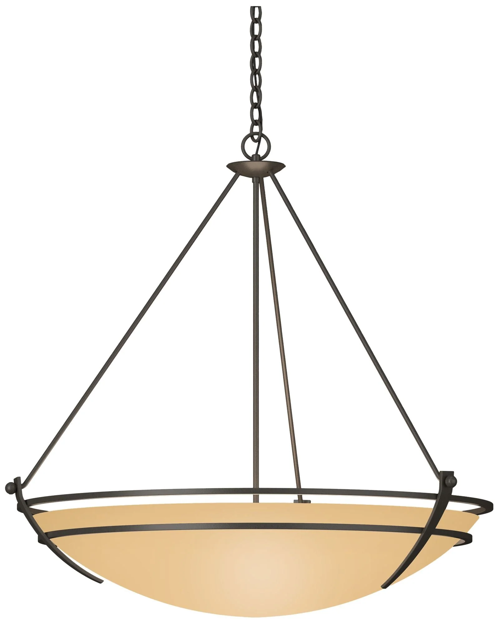 Presidio Tryne 35.1"W Large Scale Dark Smoke Pendant With Sand Glass S - Image 1