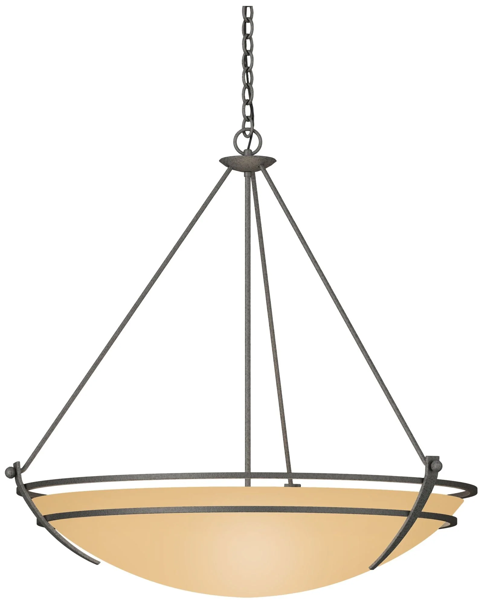Presidio Tryne 35.1"W Large Scale Natural Iron Pendant w/ Sand Glass S - Image 1