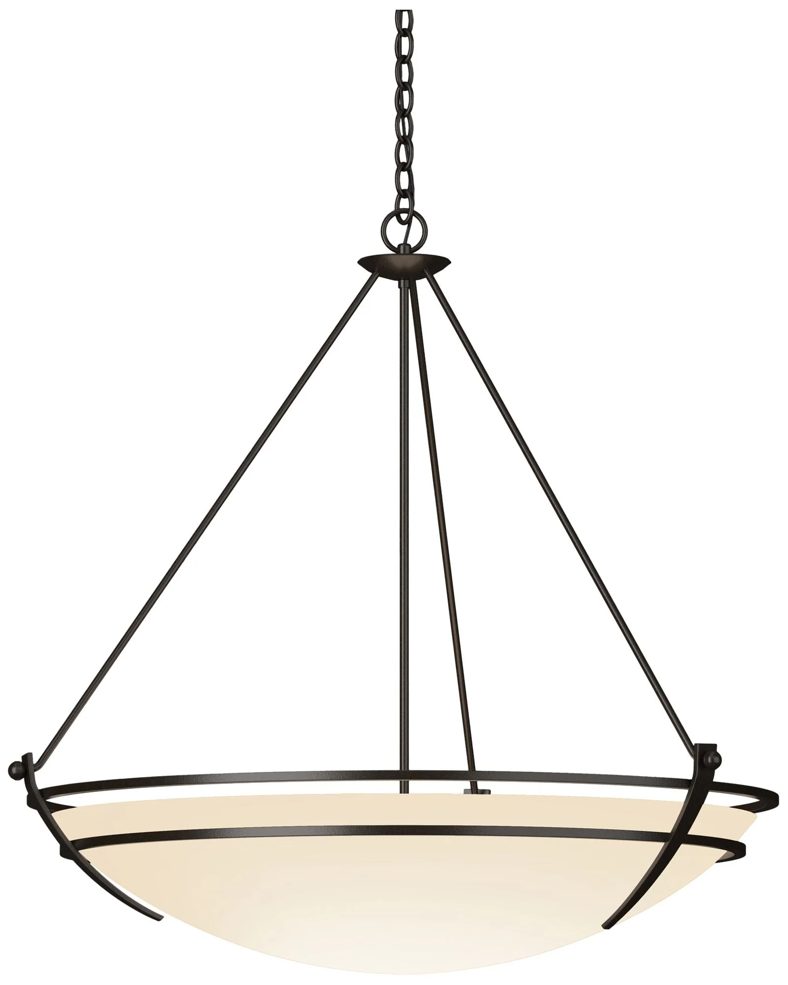Presidio Tryne 35.1"W Large Scale Oil Rubbed Bronze Pendant w/ Opal Sh - Image 1