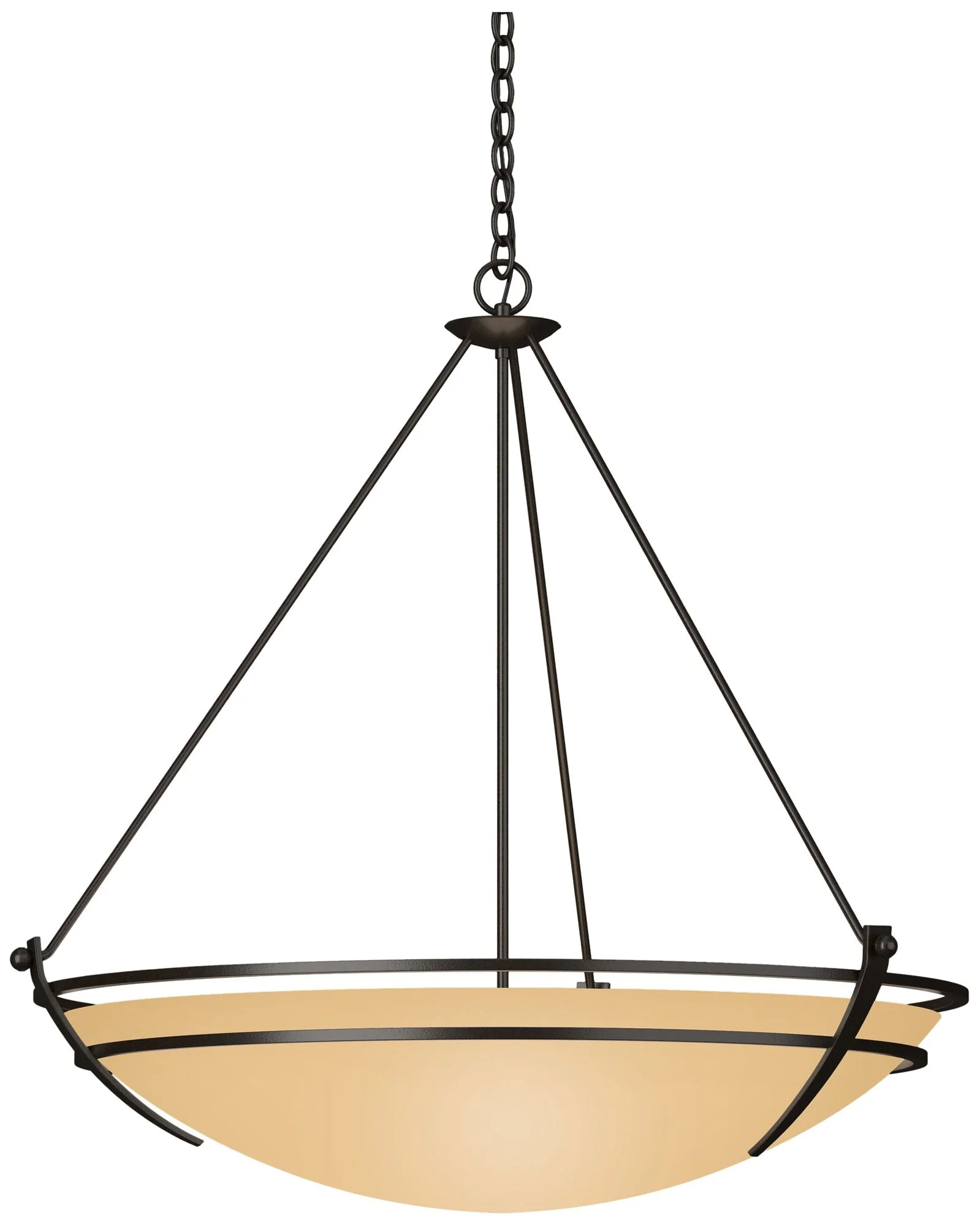 Presidio Tryne 35.1"W Large Scale Oil Rubbed Bronze Pendant w/ Sand Sh - Image 1
