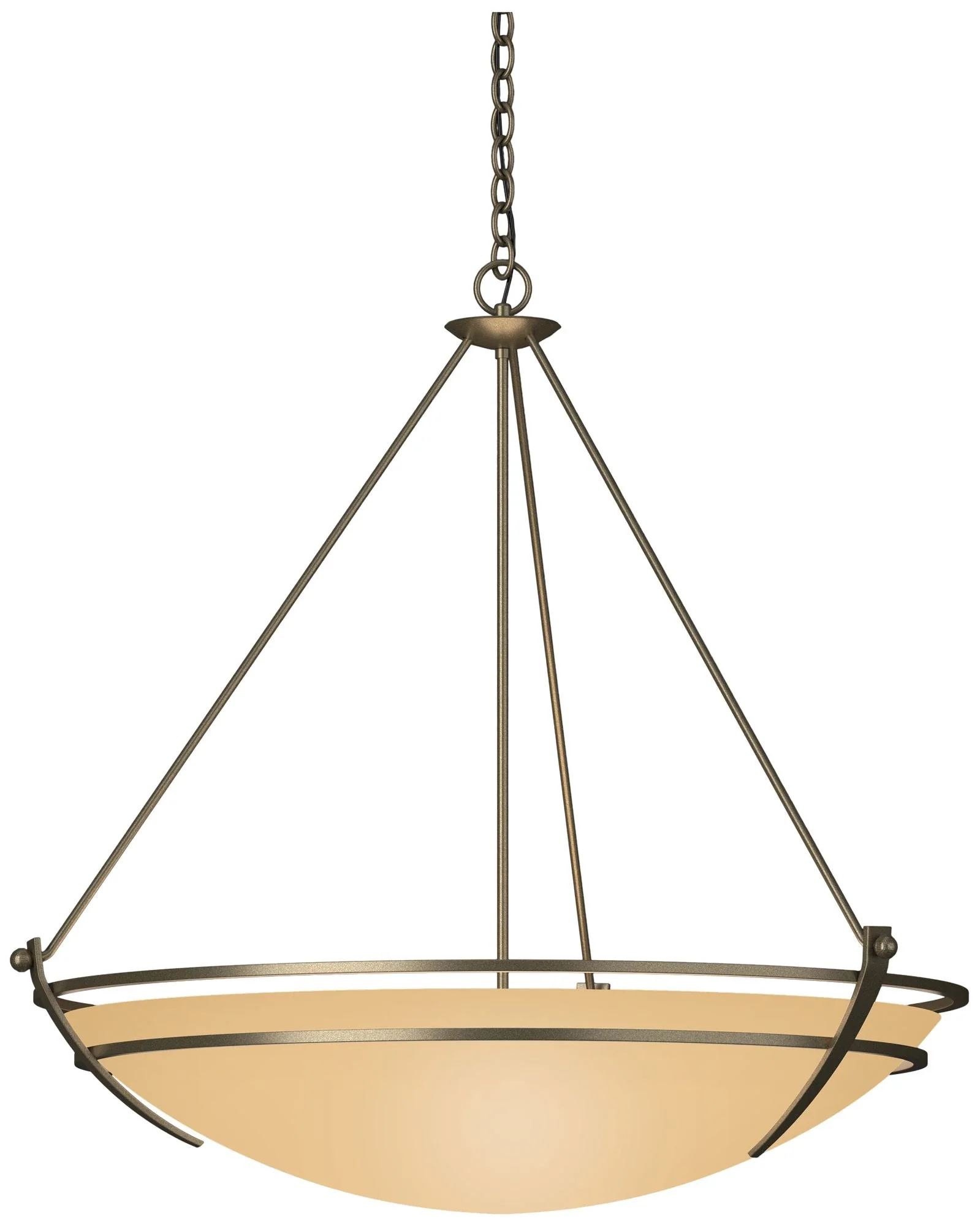 Presidio Tryne 35.1"W Large Scale Soft Gold Pendant With Sand Glass Sh - Image 1