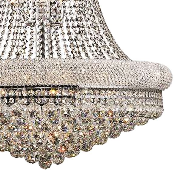 Primo 30" Wide Chrome and Clear Crystal Chandelier - Image 3