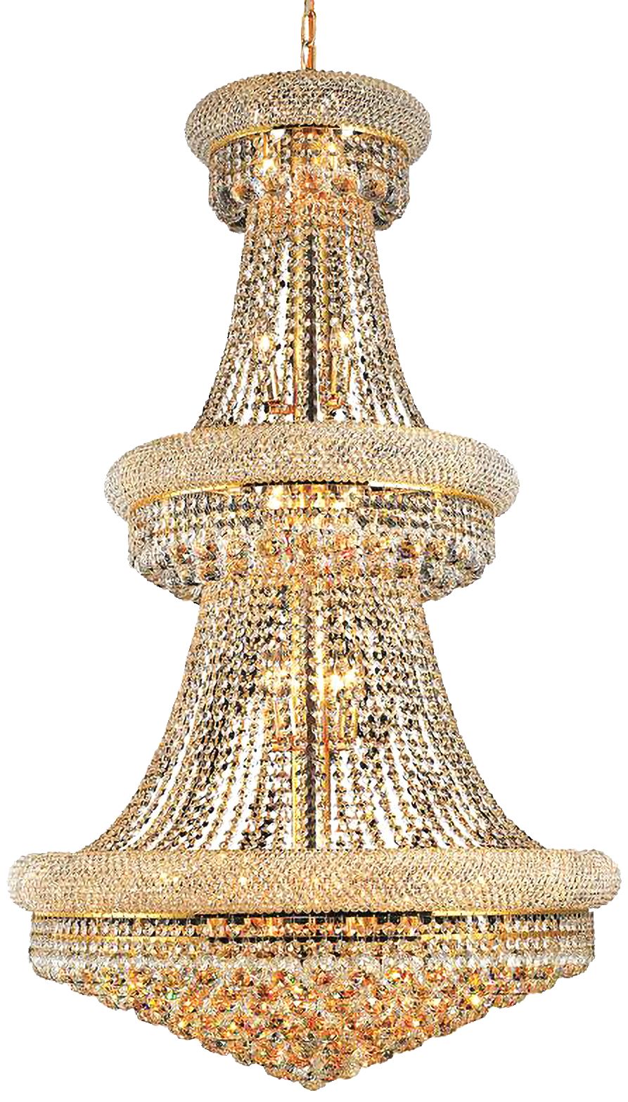 Primo 30" Wide Gold 32-Light Crystal Chandelier - Image 2