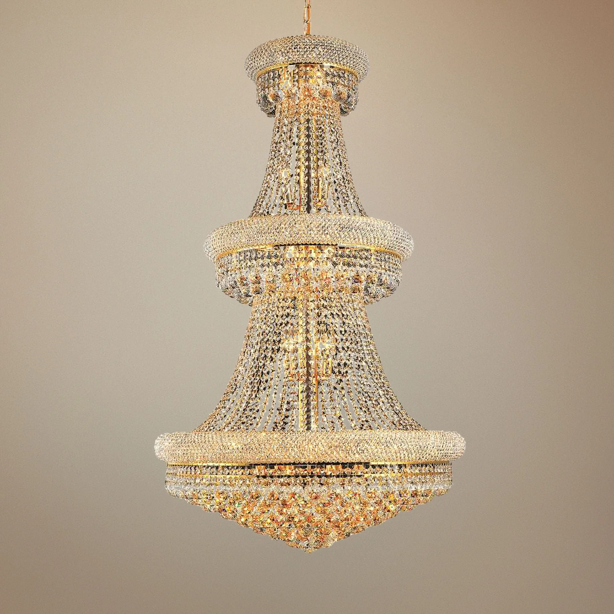 Primo 30" Wide Gold 32-Light Crystal Chandelier - Image 1