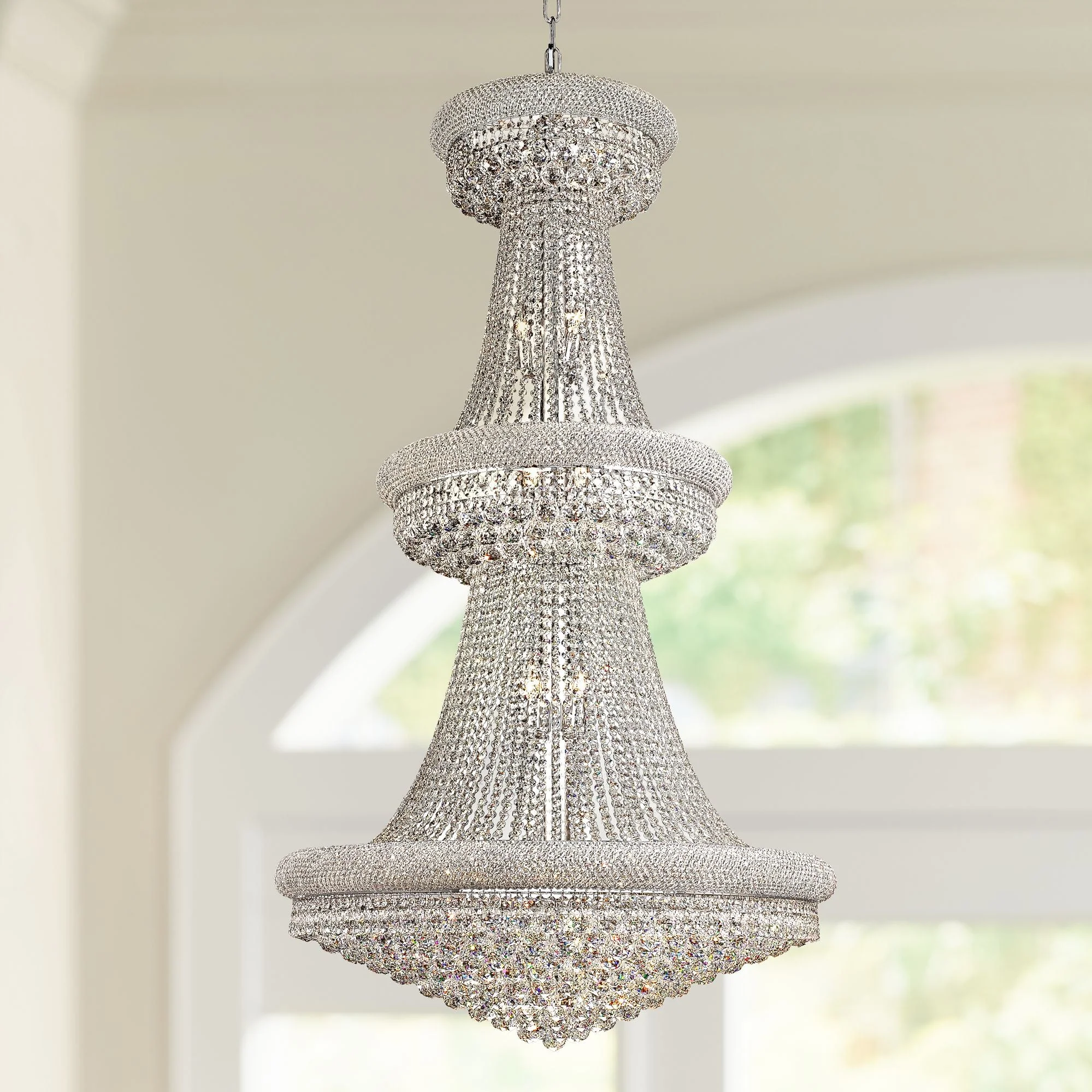 Primo 36" Wide Royal Cut Clear Crystal 32-Light Chandelier - Image 1