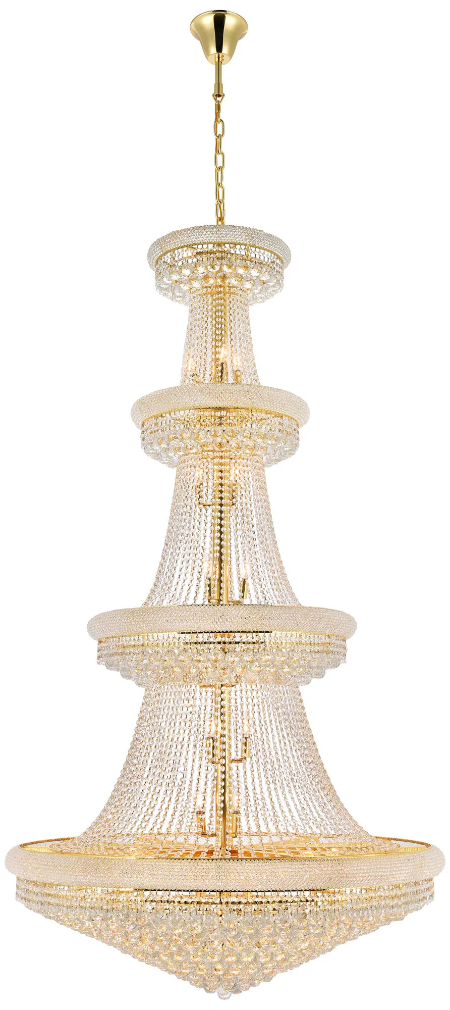 Primo 48" Wide Royal Cut Clear Crystal 42-Light Chandelier - Image 2