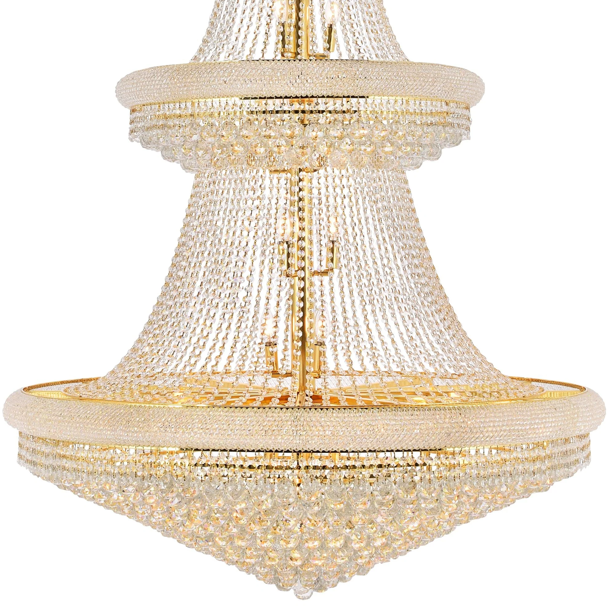 Primo 48" Wide Royal Cut Clear Crystal 42-Light Chandelier - Image 3