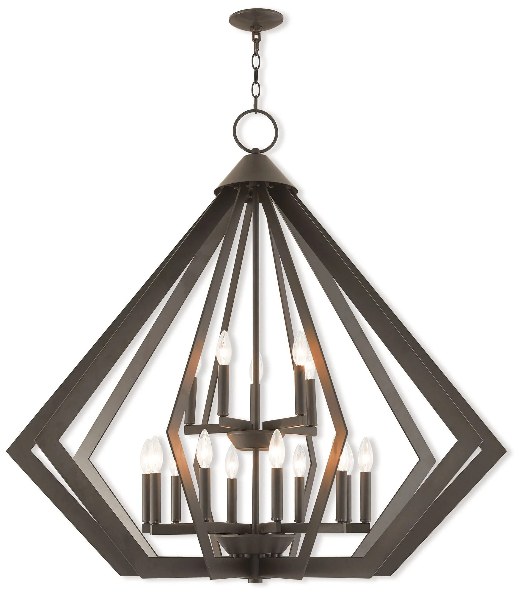 Prism 15 Light Bronze Foyer Chandelier - Image 1