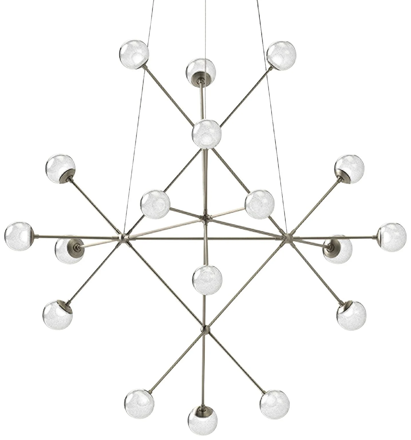 Proton? 40"W Satin Nickel 18-Light LED Pendant Light - Image 1