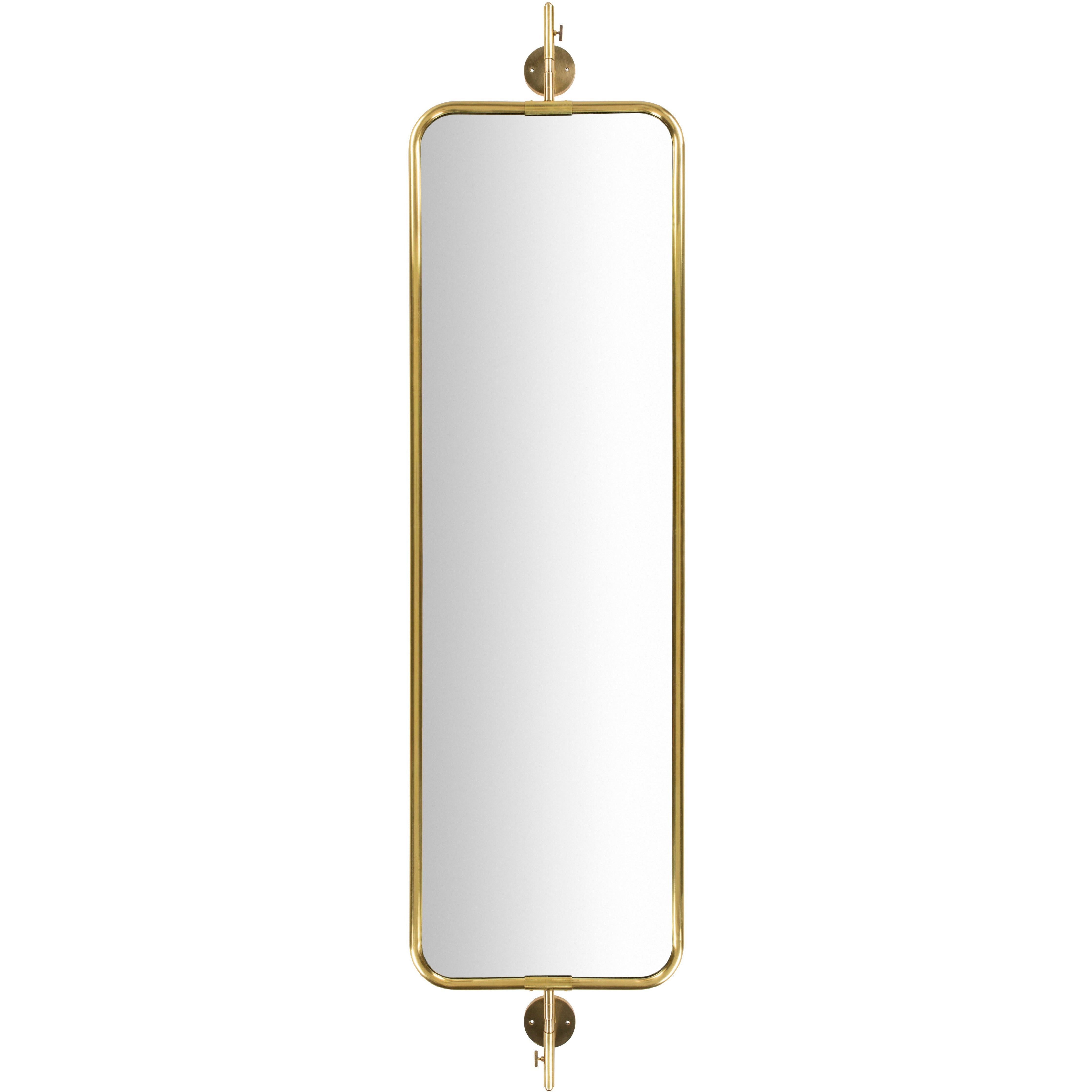 Surya Wall Decor & Mirrors Pirouette Modern Wall Mirror Gold Finish PUE-001 - Image 1