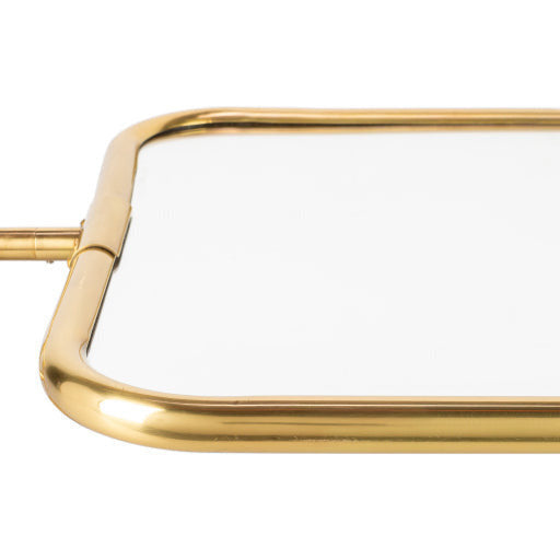 Surya Wall Decor & Mirrors Pirouette Modern Wall Mirror Gold Finish PUE-001 - Image 3