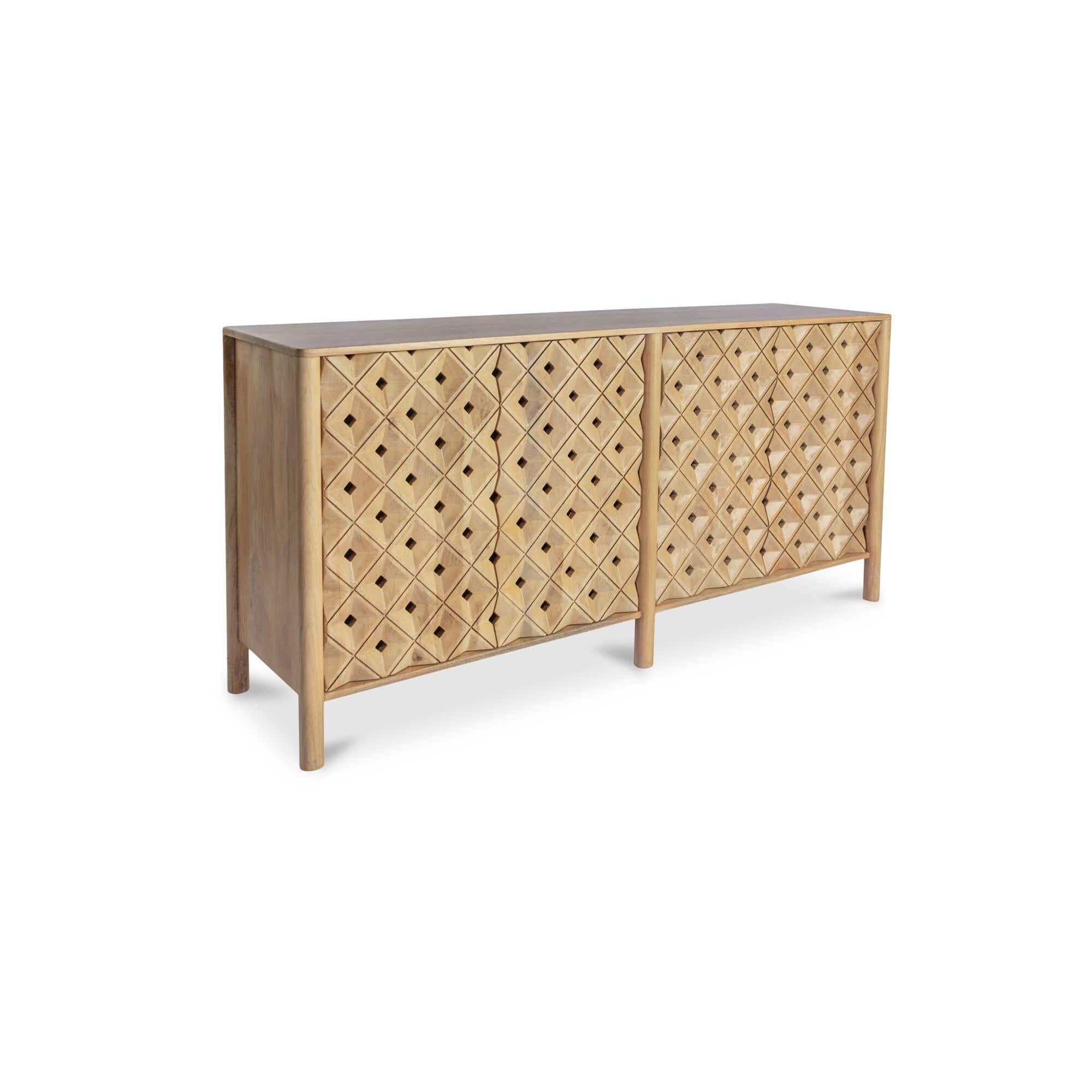Moe's Home Fulton 4 Door Sideboard Natural - Image 3