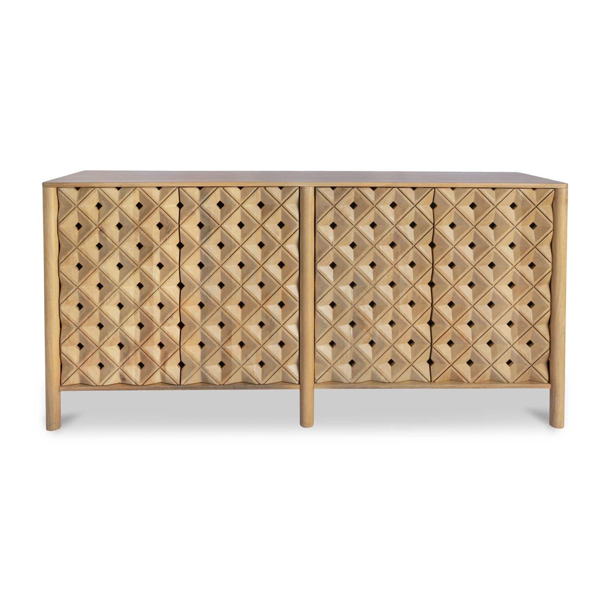 Moe’s Home Fulton 4 Door Sideboard Natural