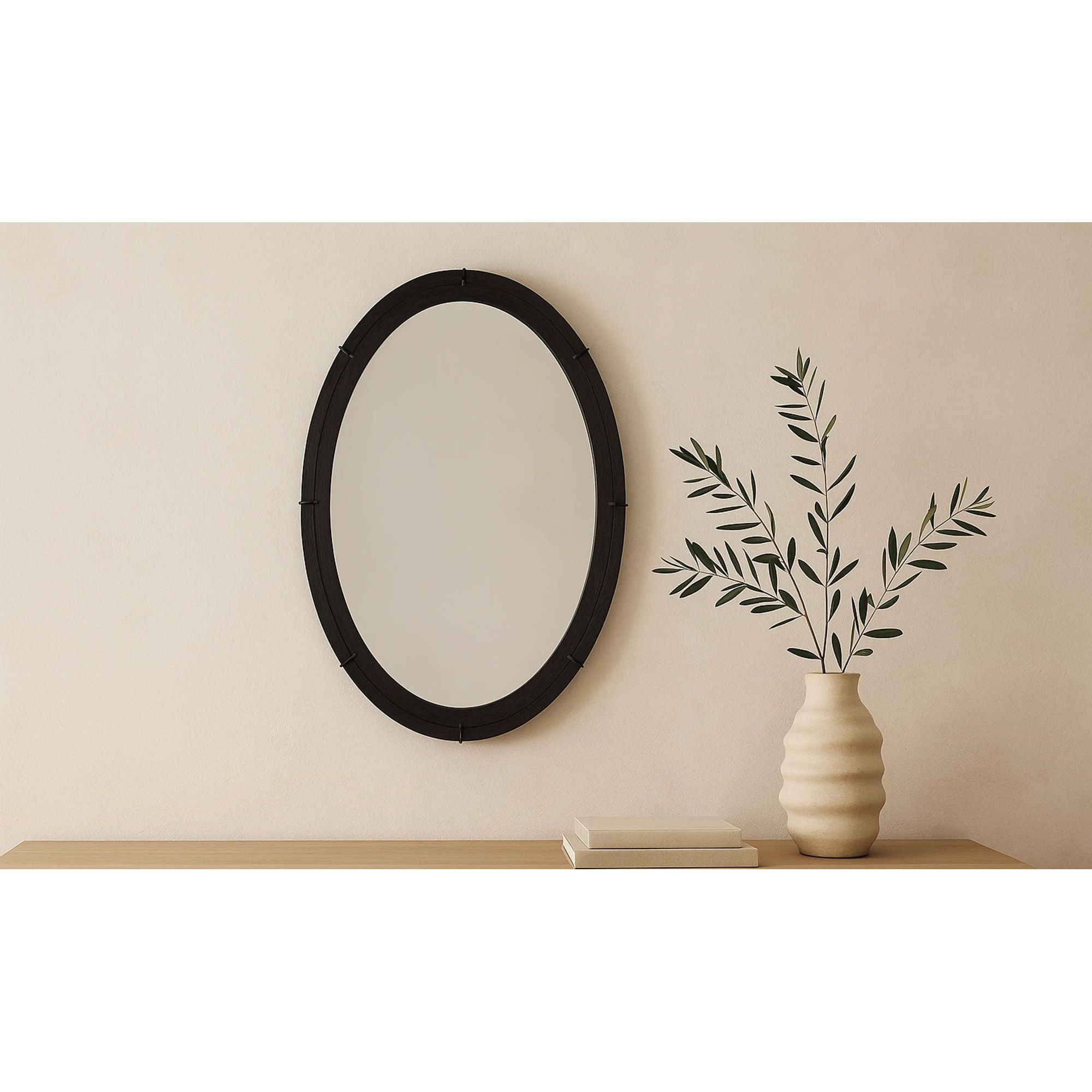 Moe's Home Antoni Mirror Black Large Black - Image 2