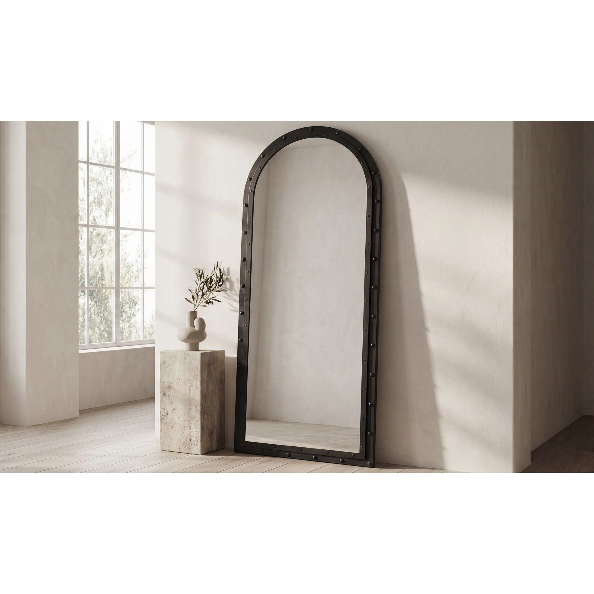 Moe's Home Hughes Floor Mirror Iron Grey - Image 2