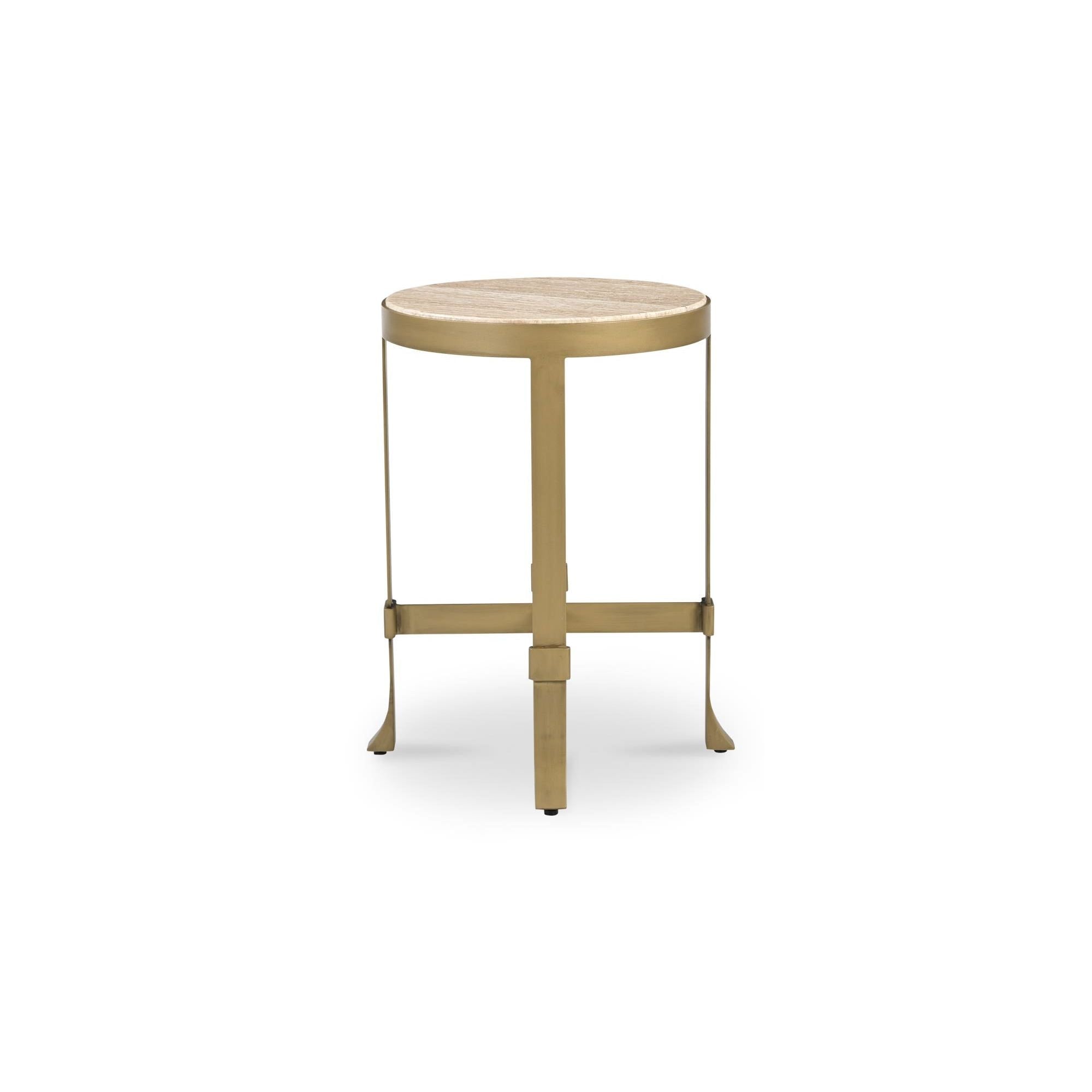 Moe's Home Collection Holli Travertine Side Table - Image 1