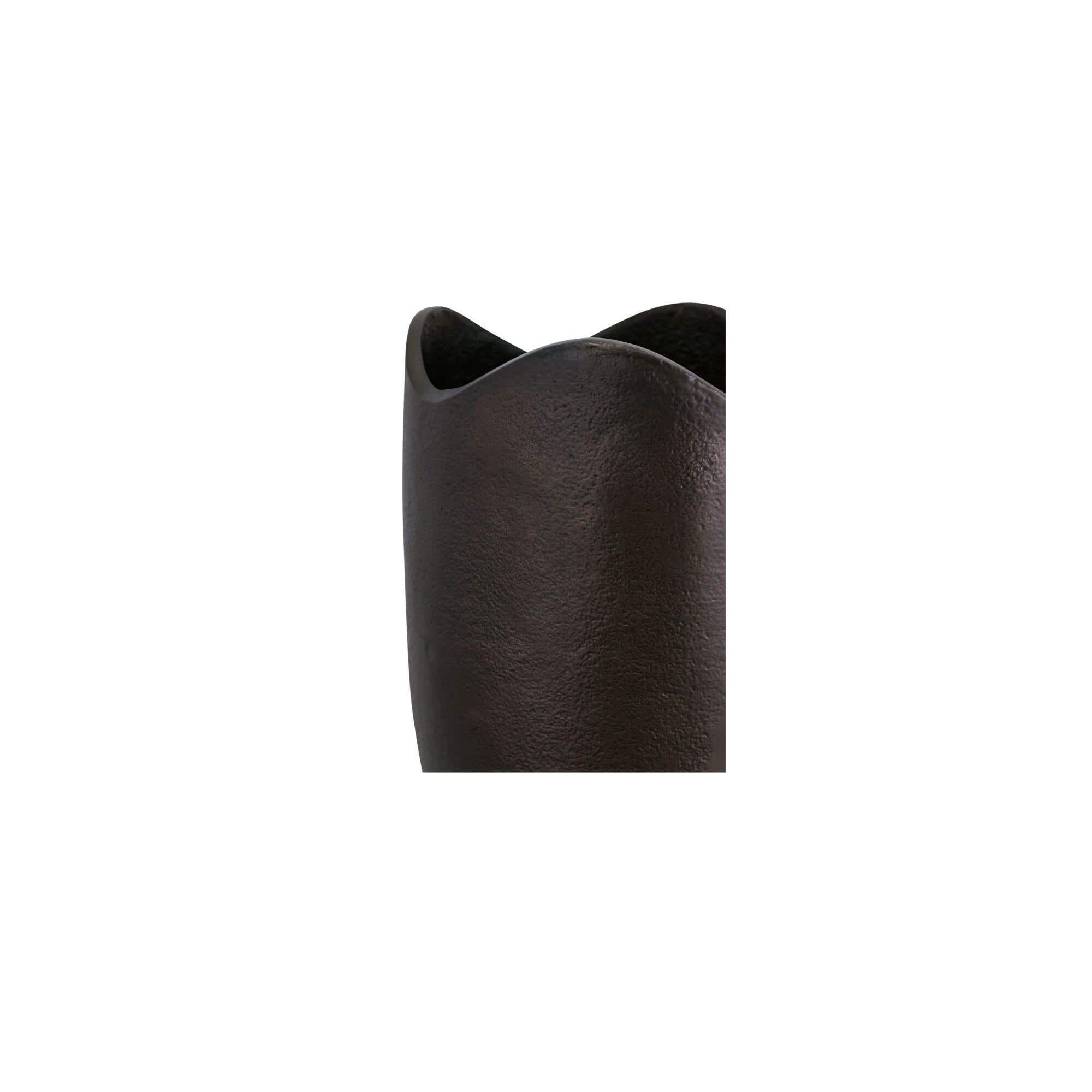 Moe's Home Athena Cast Aluminum Vase Blackened Bronze - Image 3