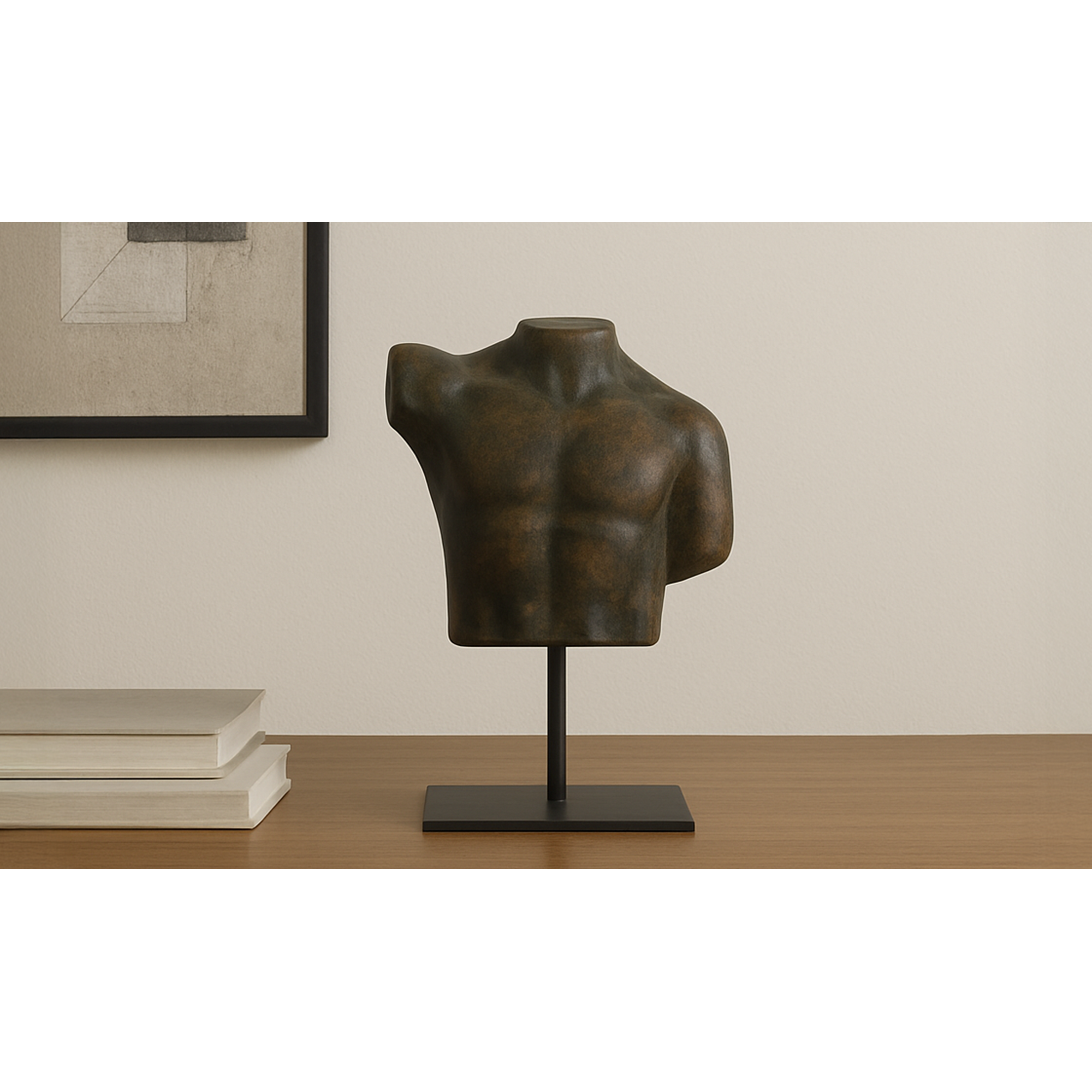 Moe's Home Victor Cast Aluminum Sculpture Dark Green Patina - Image 2