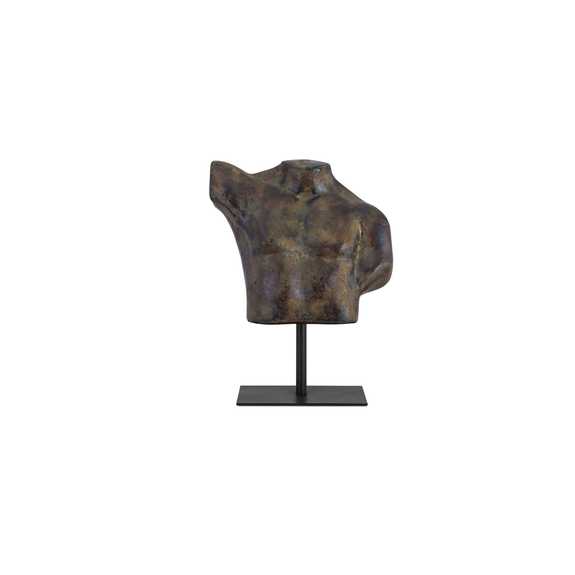 Moe's Home Victor Cast Aluminum Sculpture Dark Green Patina - Image 1