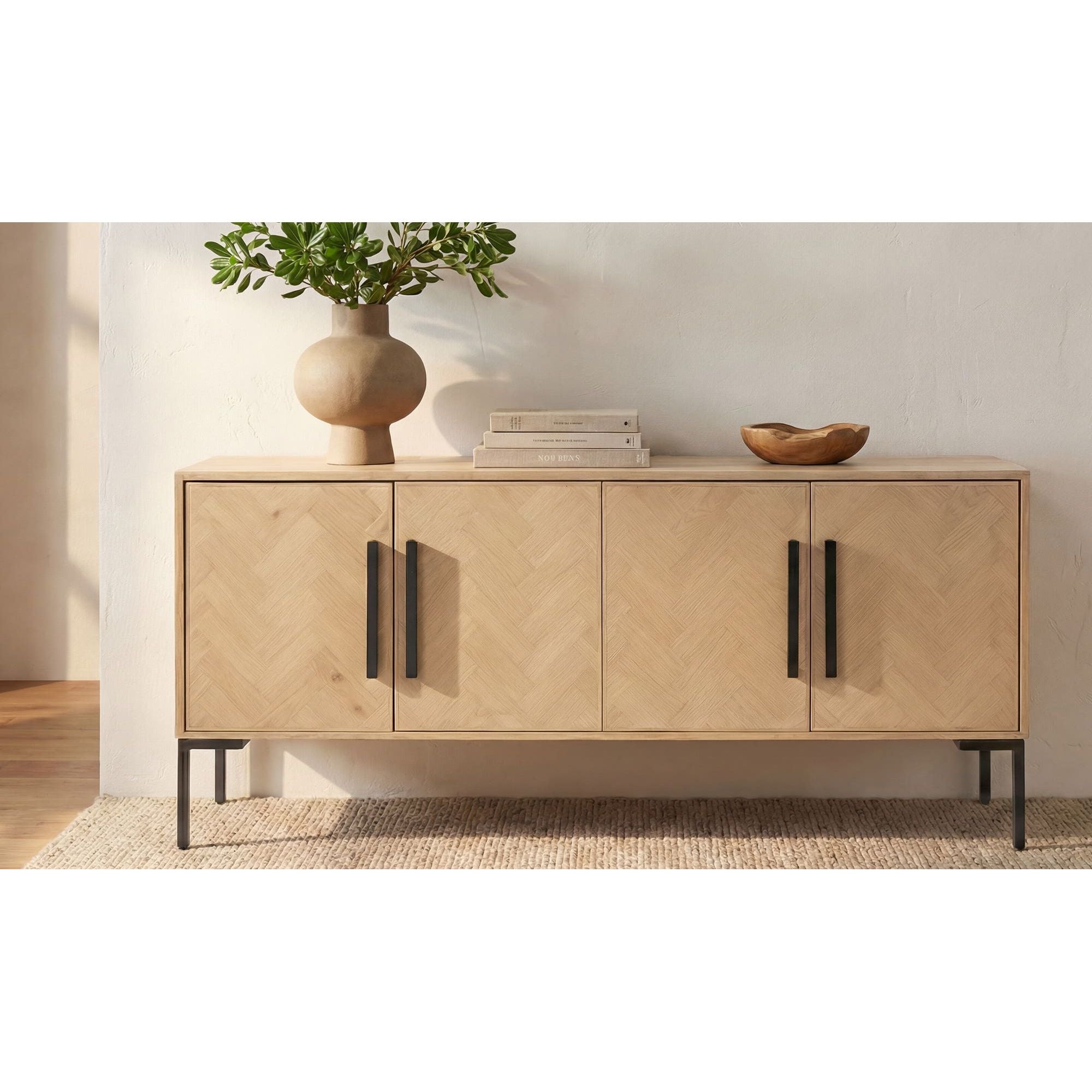 Moe's Home Fishbone Sideboard Natural - Image 2