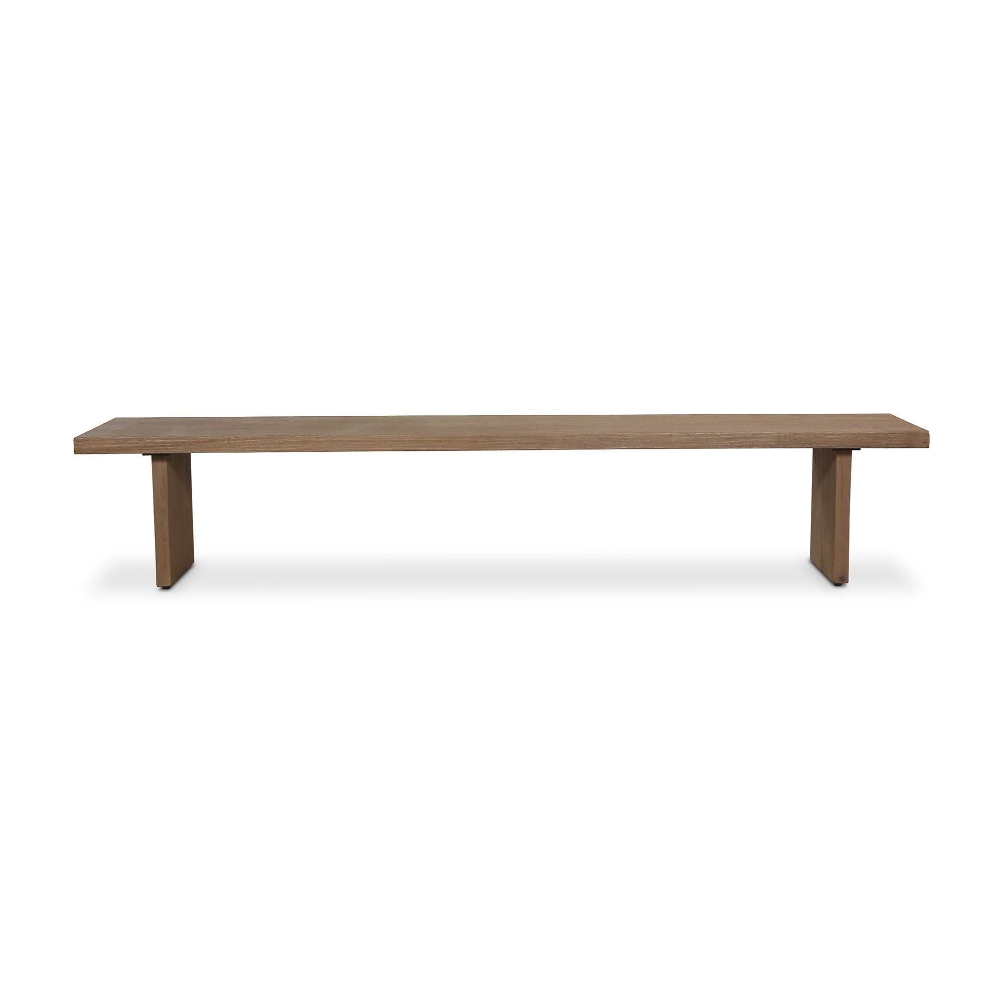 Moe's Home Koshi Bench Sandblasted Amber Oak - Image 1