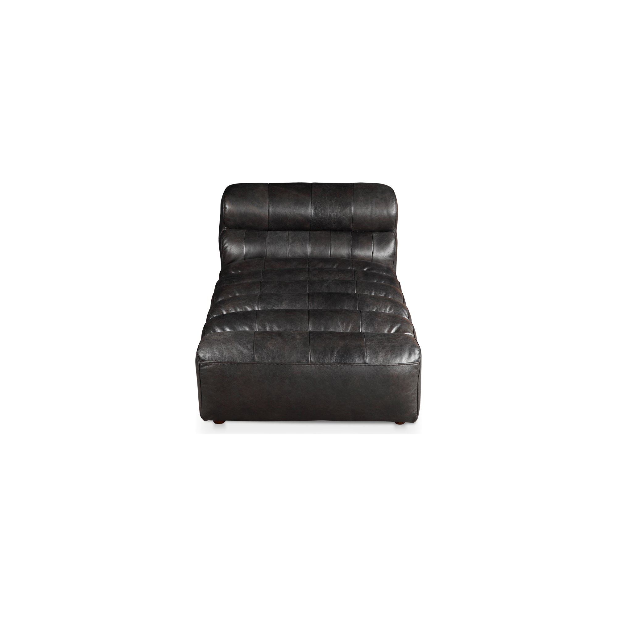 Moe’s Home Collection Ramsay Black Leather Chaise - Image 2