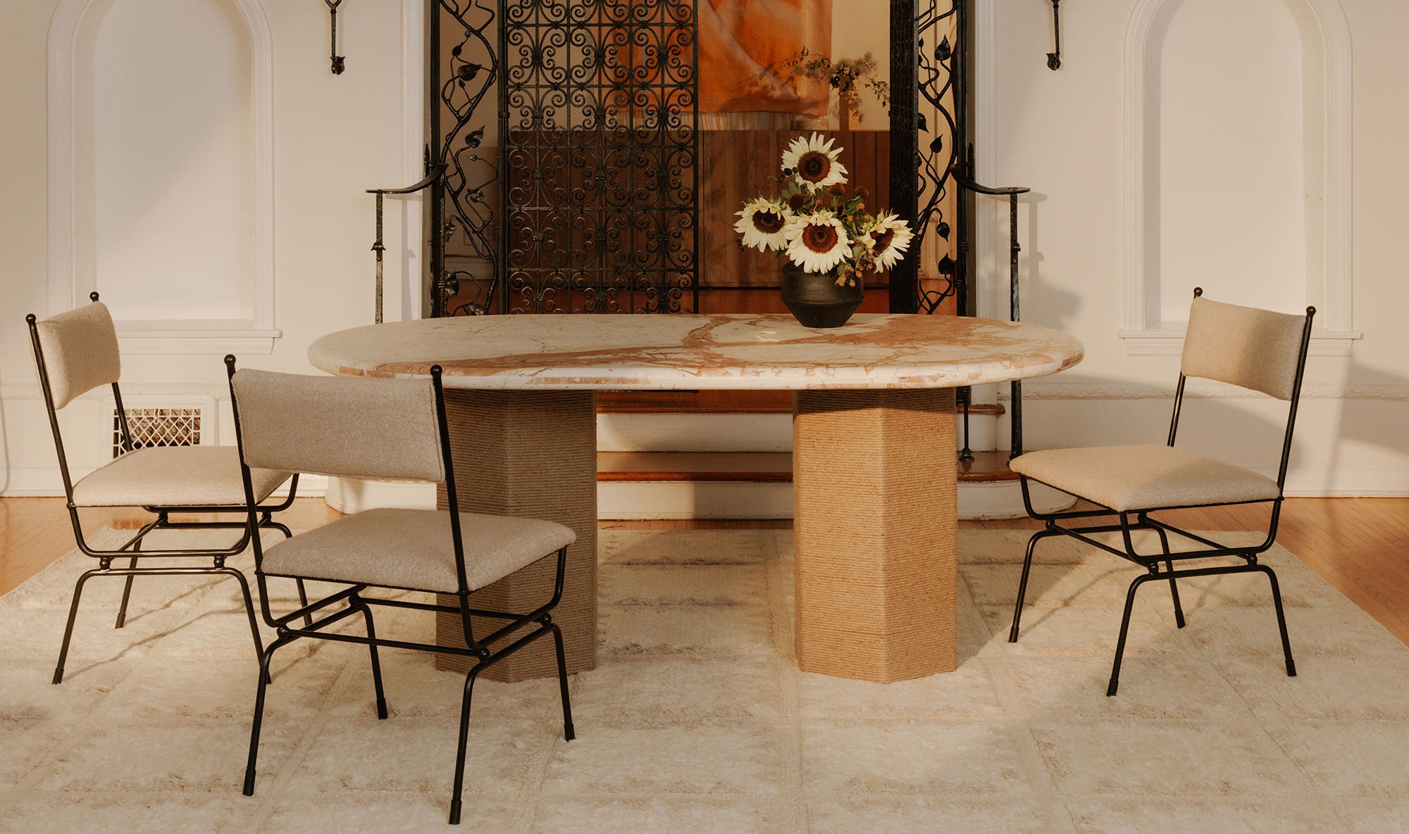 Moe's Home Posta Dining Chair Beige - Image 2