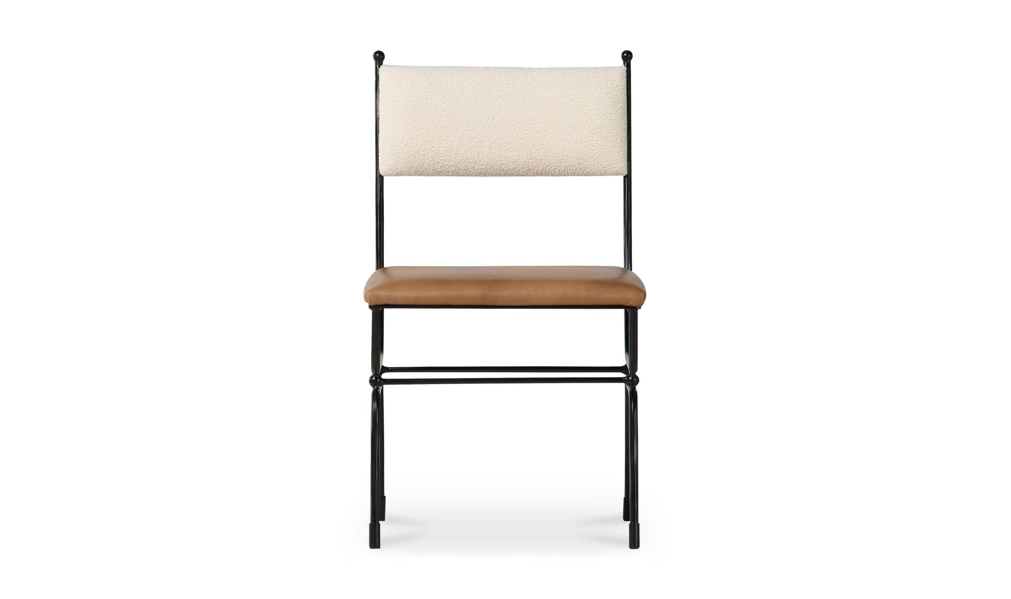 Moe's Home Posta Dining Chair Brown Leather - Image 1