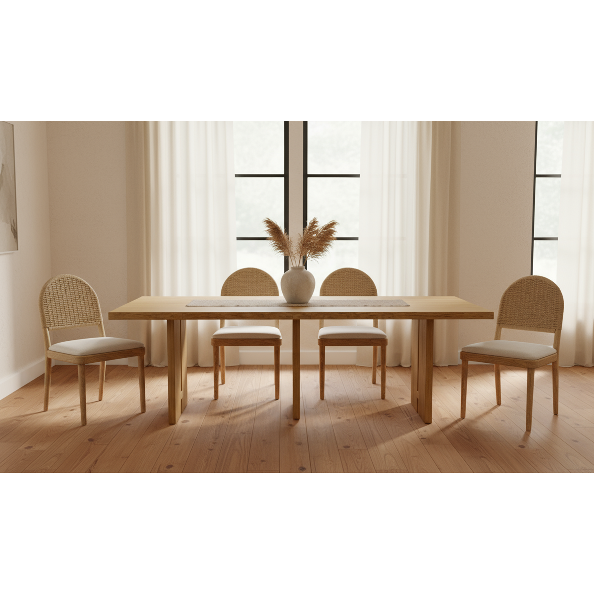 Moe's Home Claire Dining Chair Natural-Set of Two - Image 2