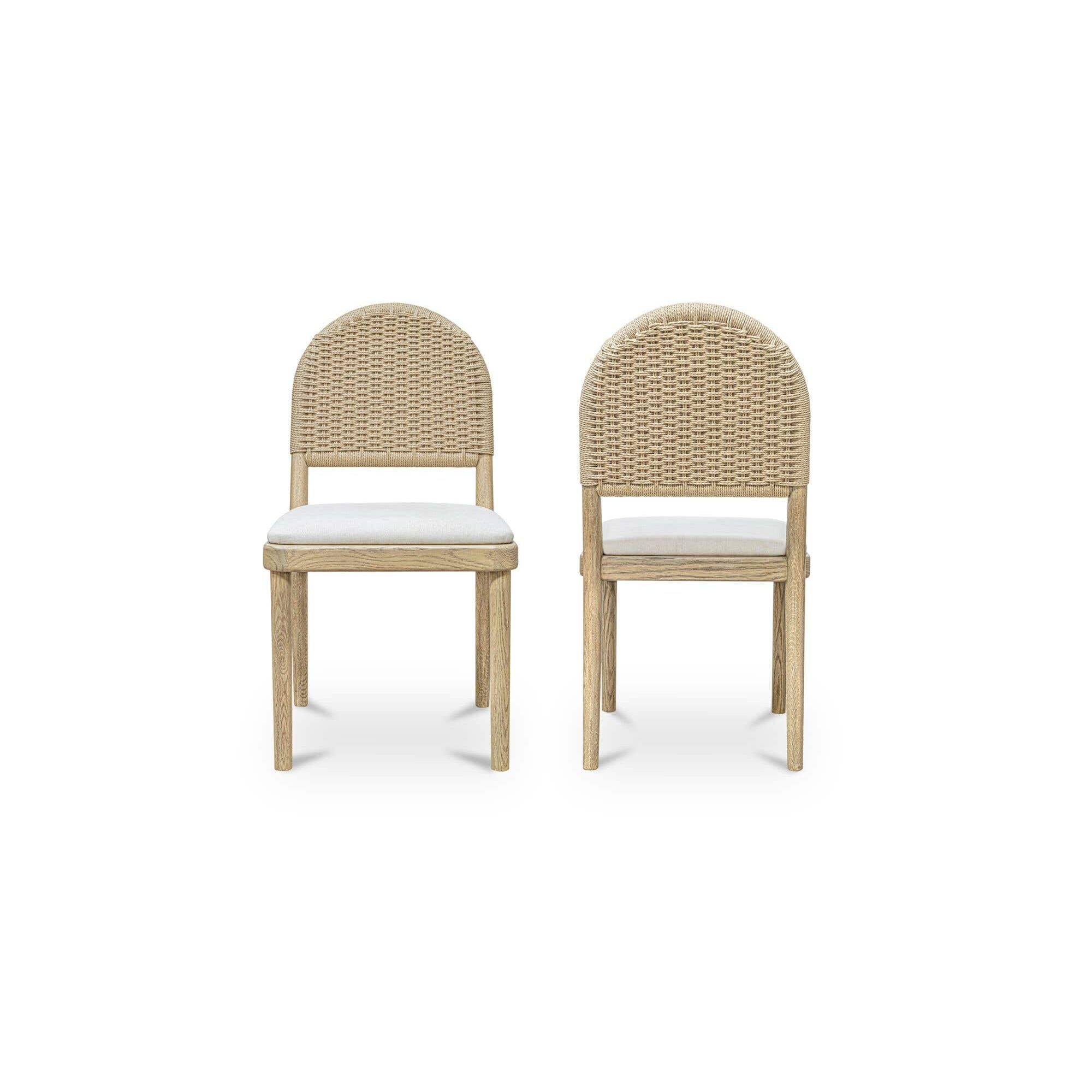Moe's Home Claire Dining Chair Natural-Set of Two - Image 3