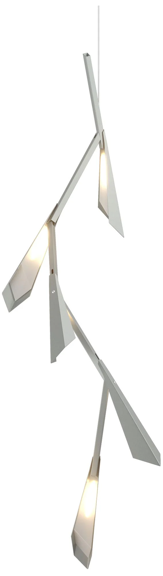 Quill 16" Wide Vintage Platinum Standard LED Pendant - Image 1