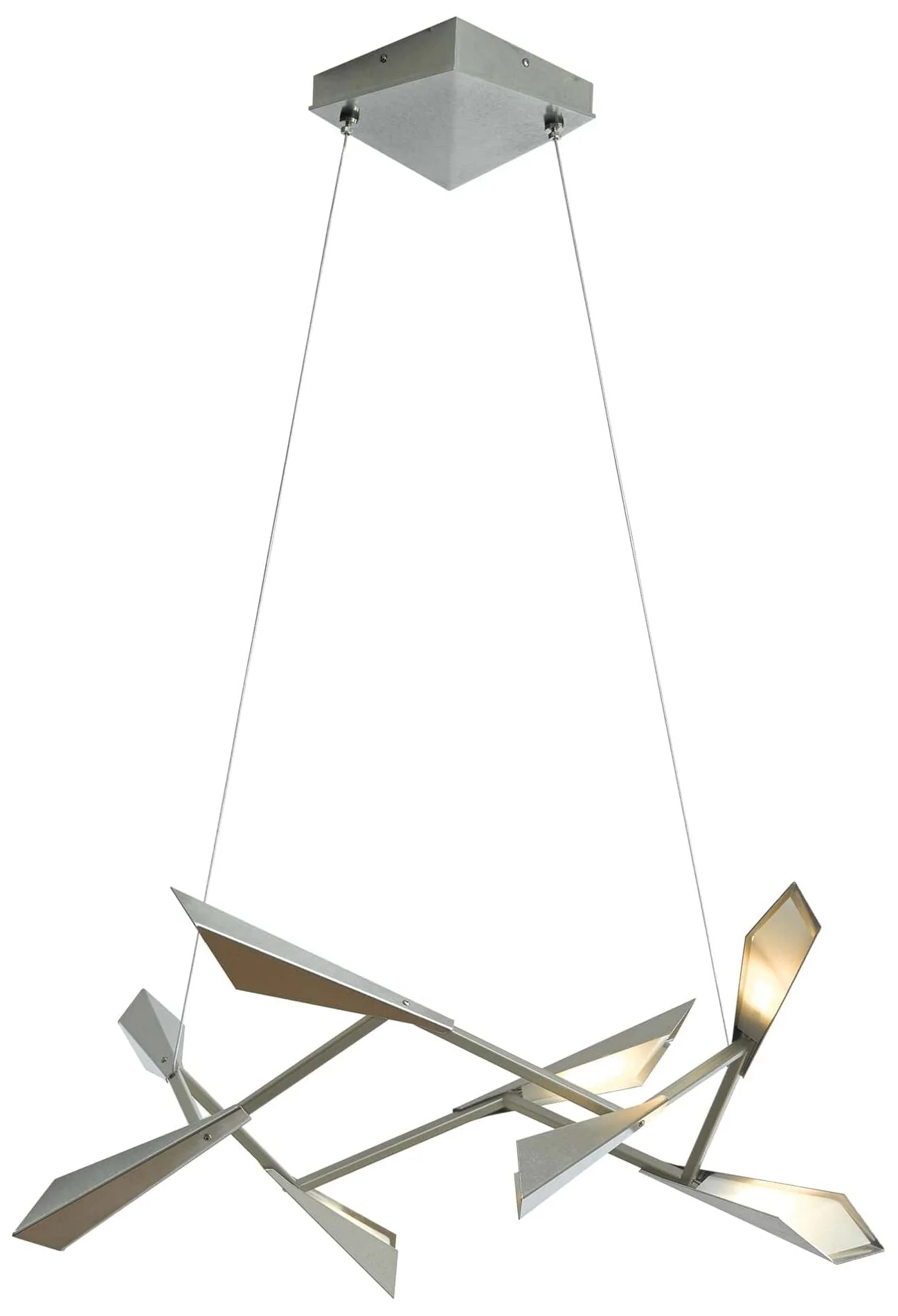 Quill 33.9" Wide Sterling Horizontal LED Pendant With Sterling Shade - Image 1