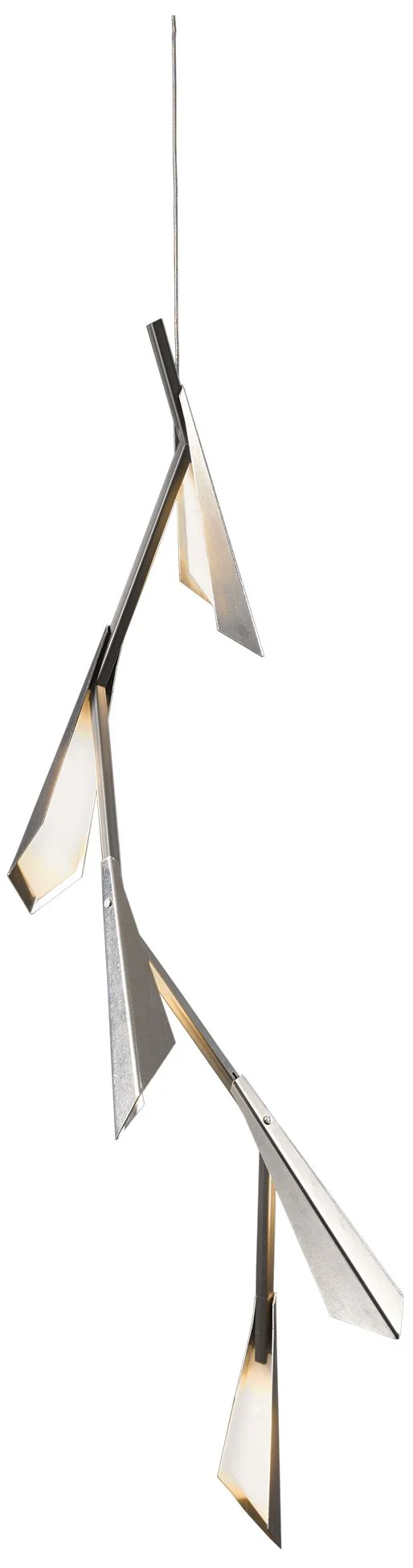 Quill Vertical Sterling LED Pendant With - Image 1