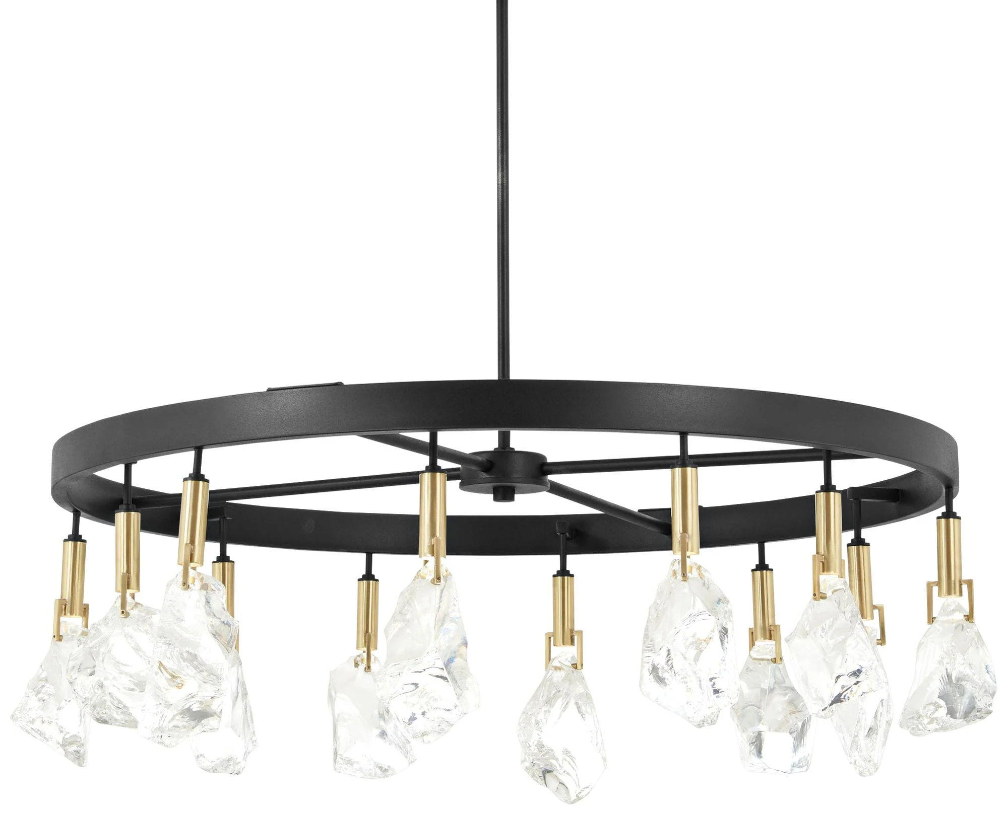 Rare Elements 32" Wide Sand Coal 12-Light LED Chandelier - Image 2