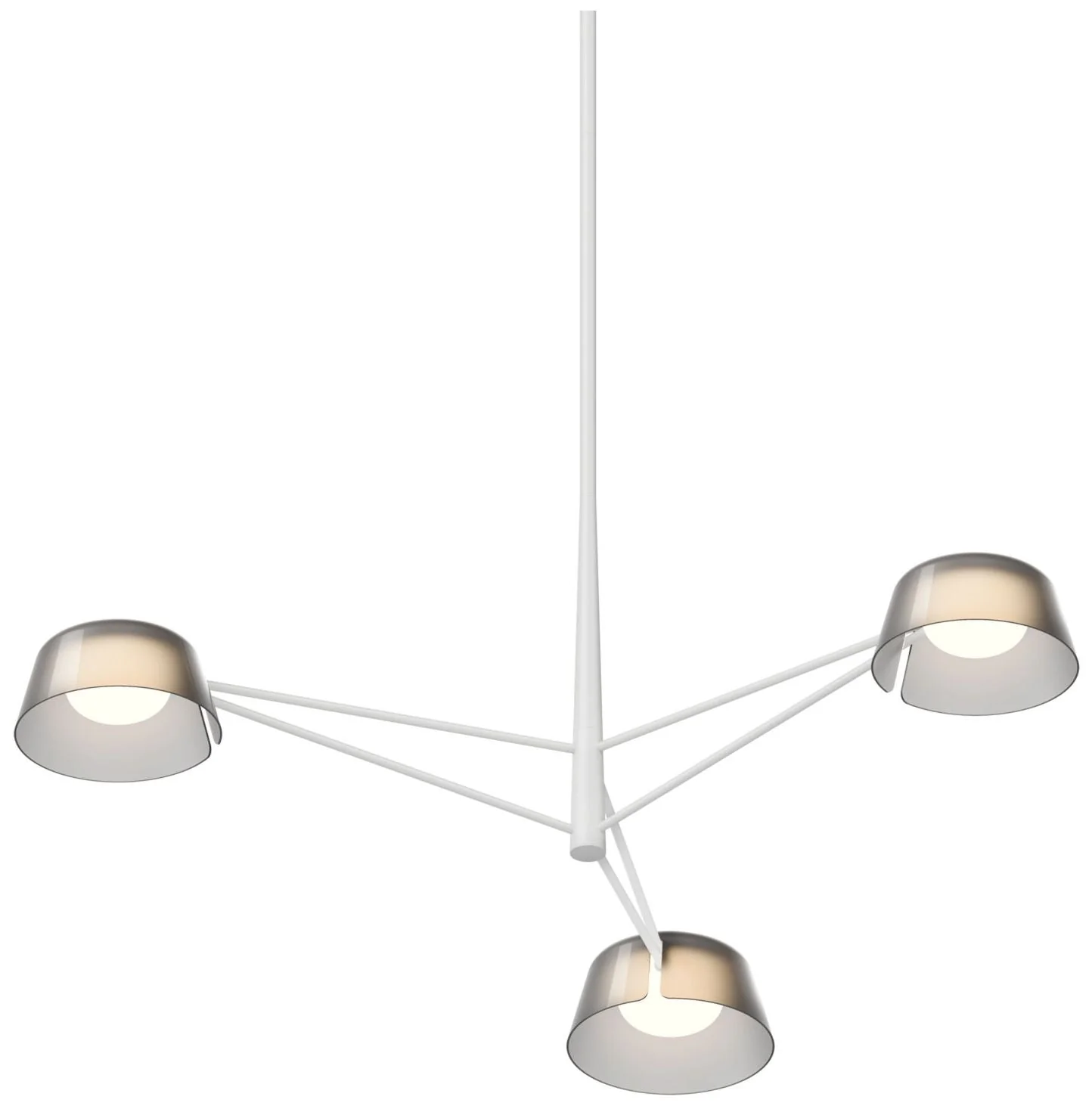Ray 35.75"W 3-Light Warm Gray Frame Round Chandelier w/ Smoked Etched - Image 1
